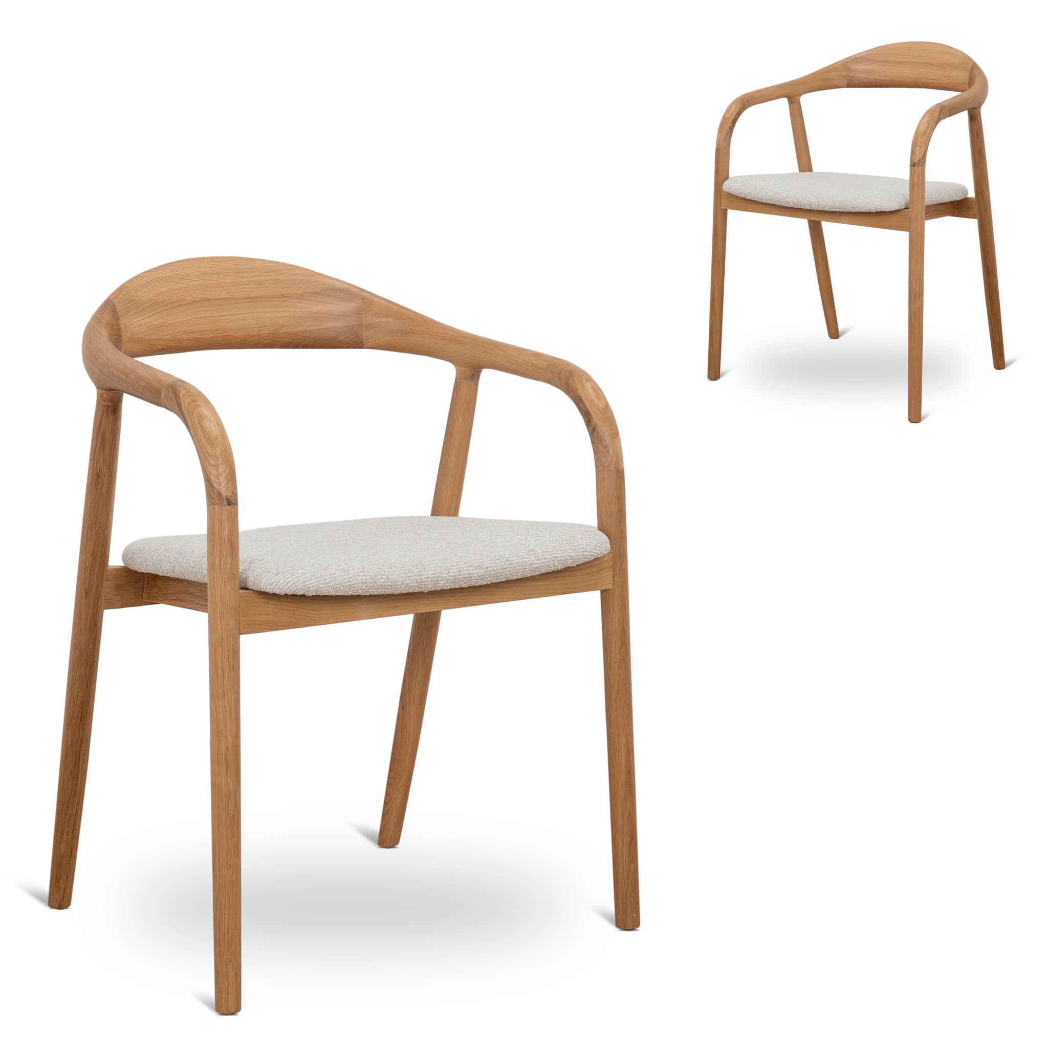 Natural Dining Armchair – Beige (Set of 2)