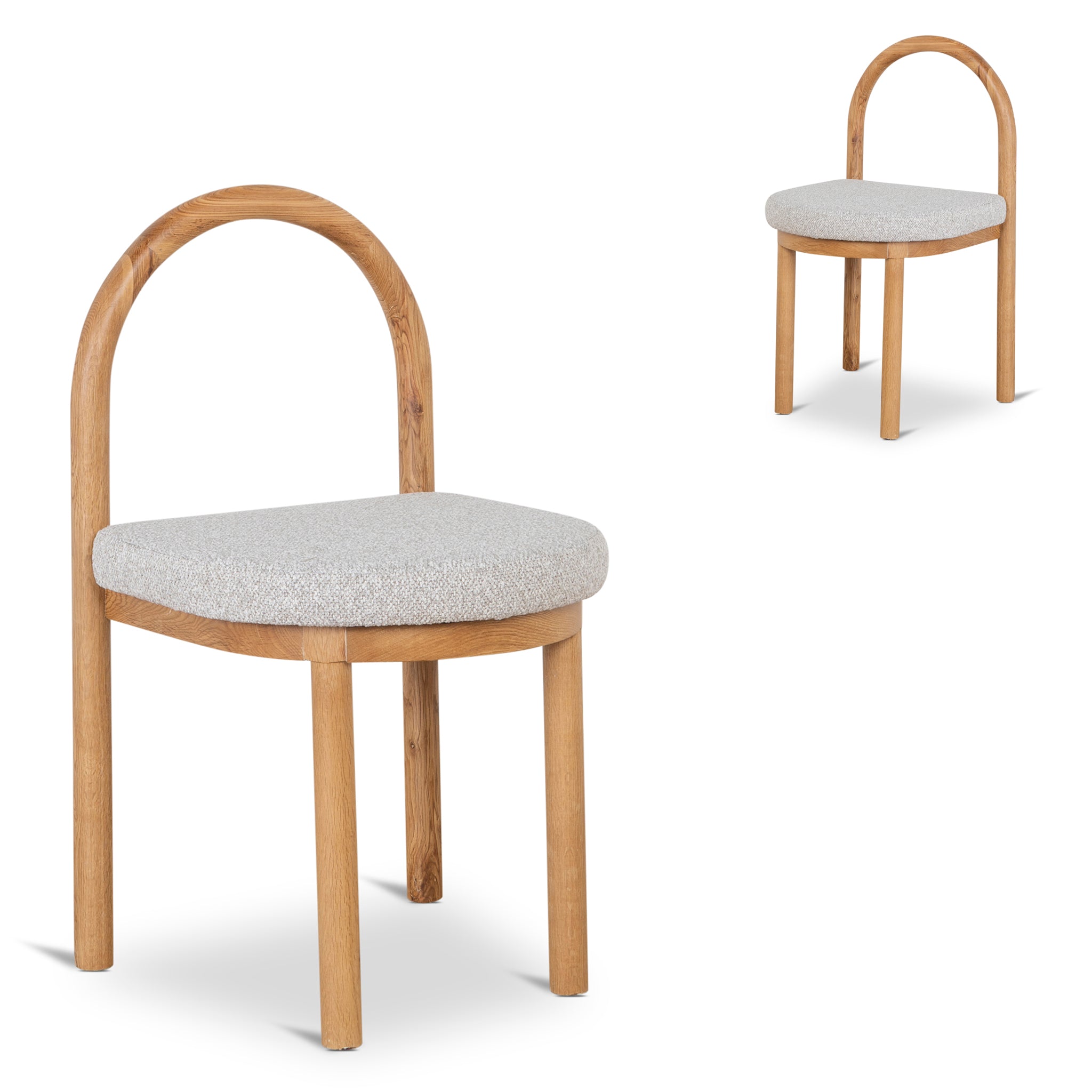 Natural Dining Chair – Clay Grey (Set of 2)