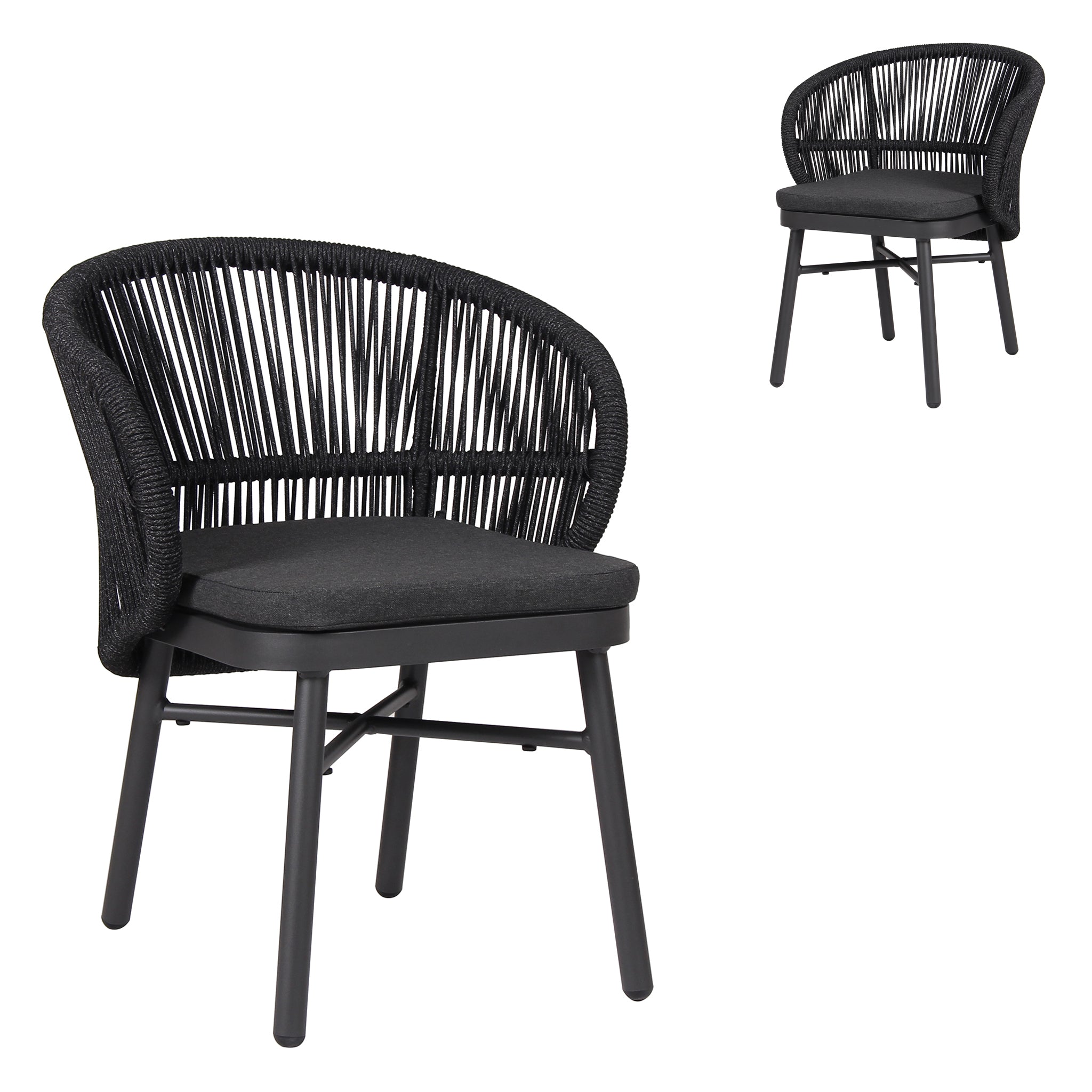 Outdoor Dining Chair – Charcoal (Set of 2)