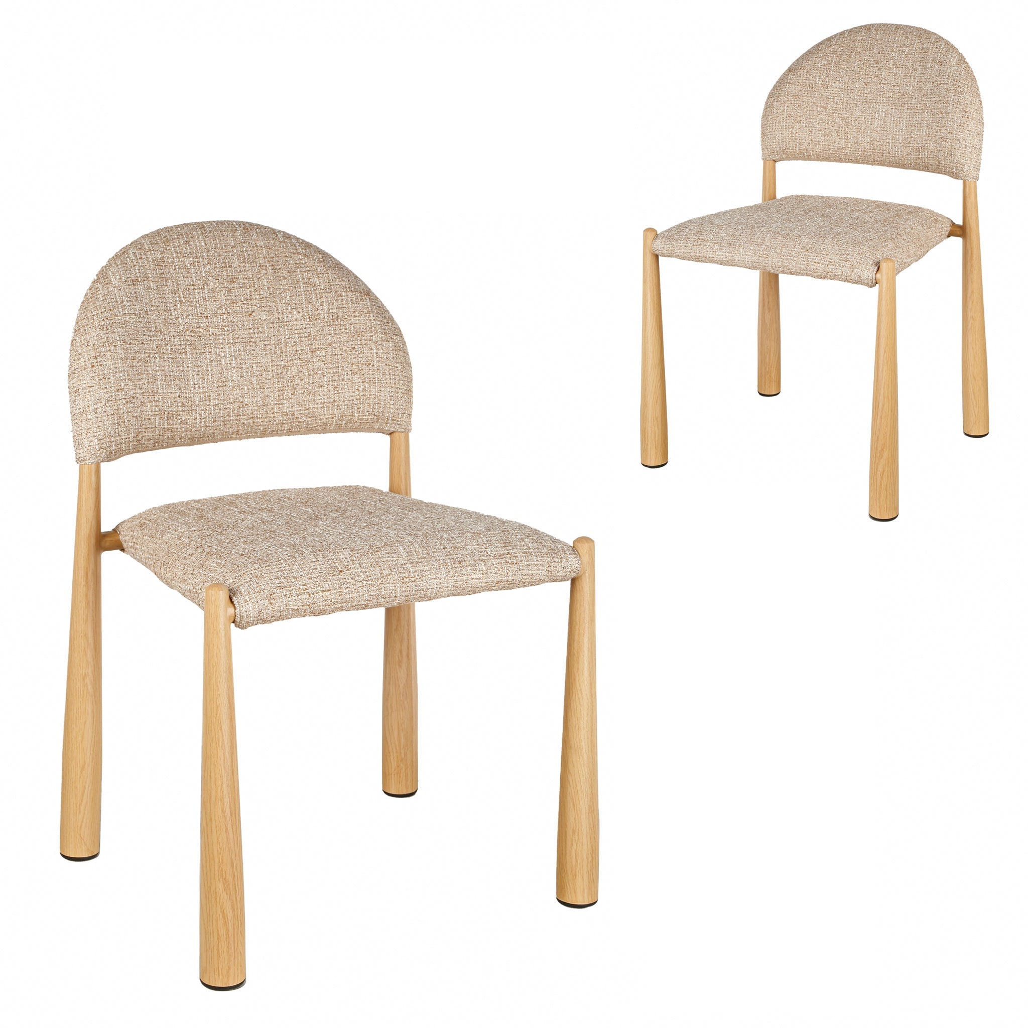 Dining Chair – Stonish Beige (Set of 2) (50cm (W) x 57.5cm (D) x 79cm (H))