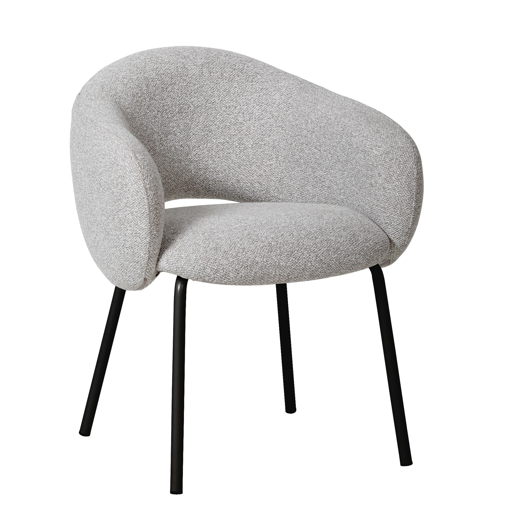 Black Dining Chair – Clay Grey (Set of 2)