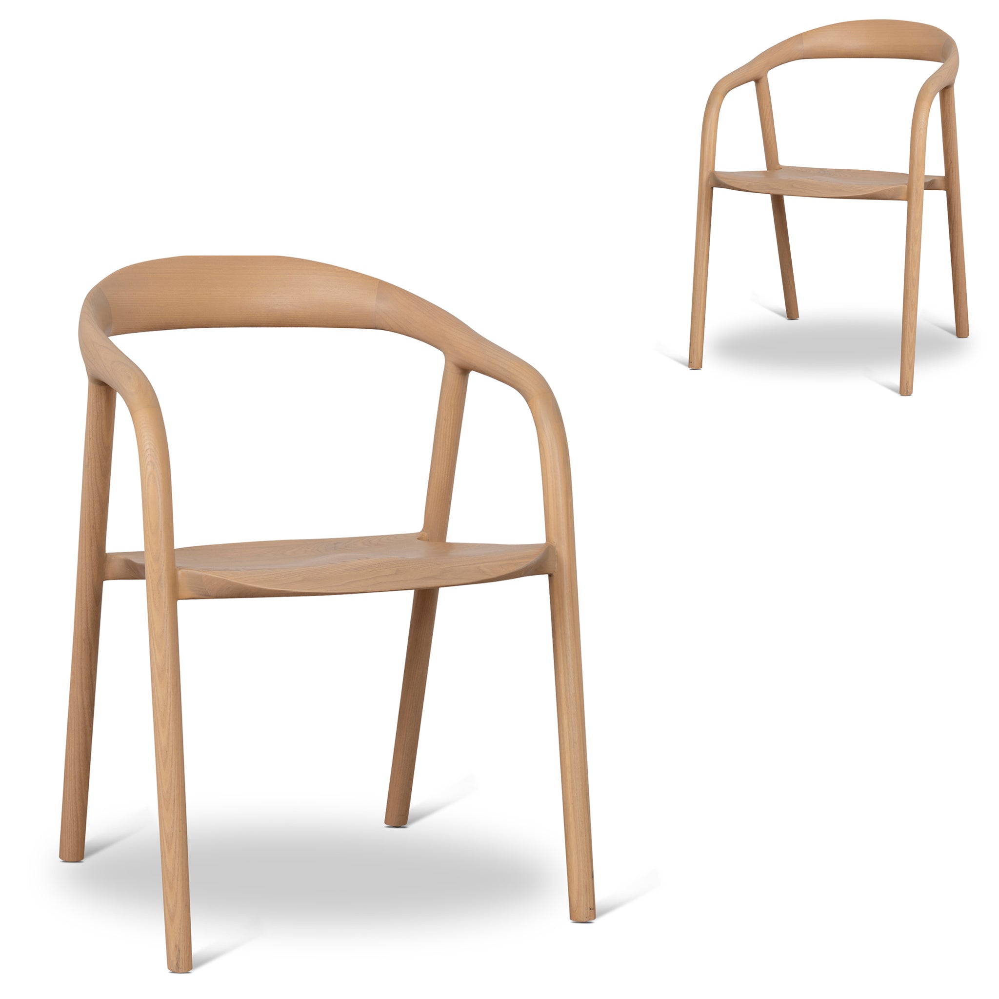 Dining Chair – Natural (Set of 2) (55cm (W) x 56cm (D) x 78cm (H))