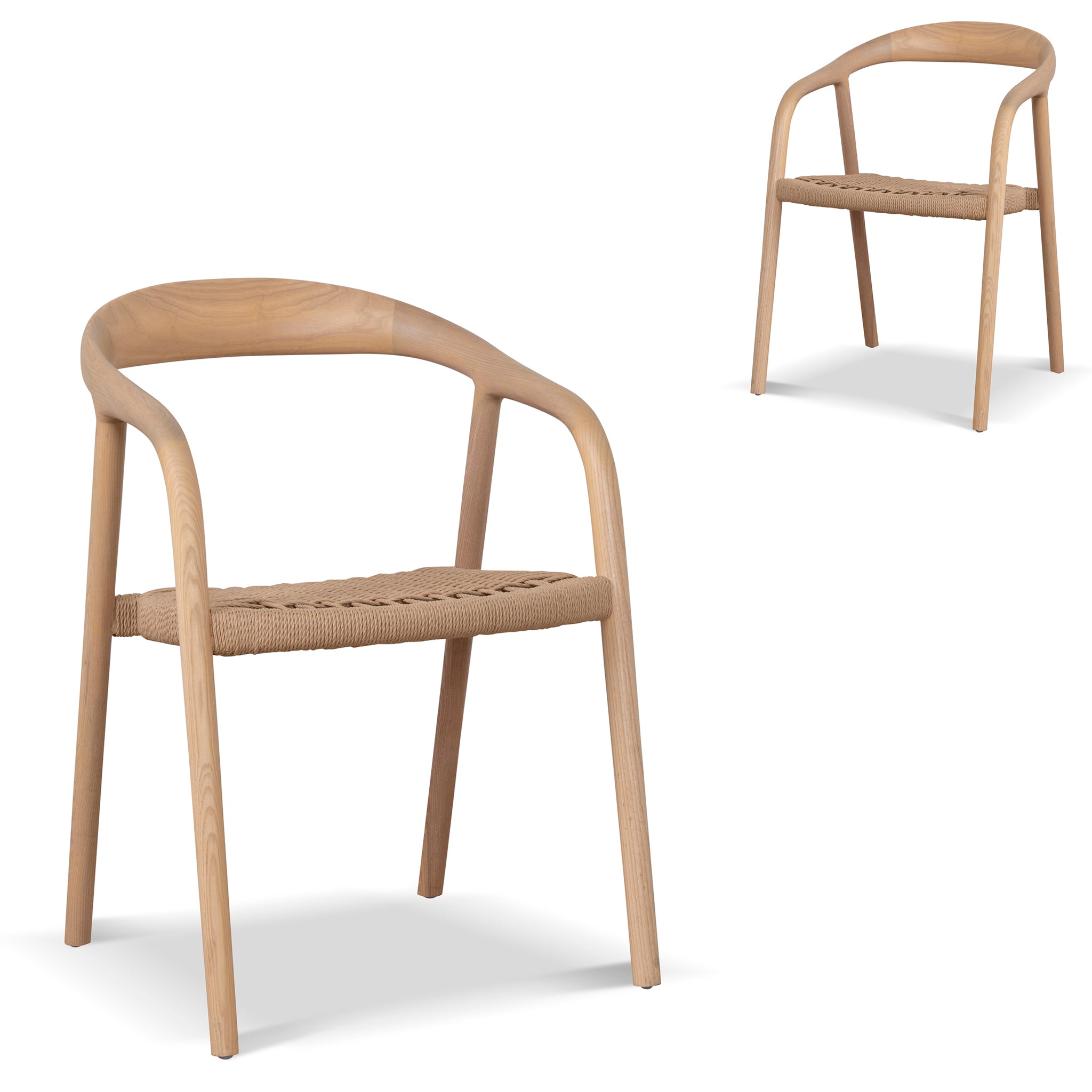 Rattan Dining Chair – Natural (Set of 2) (55cm (W) x 60cm (D) x 78cm (H))