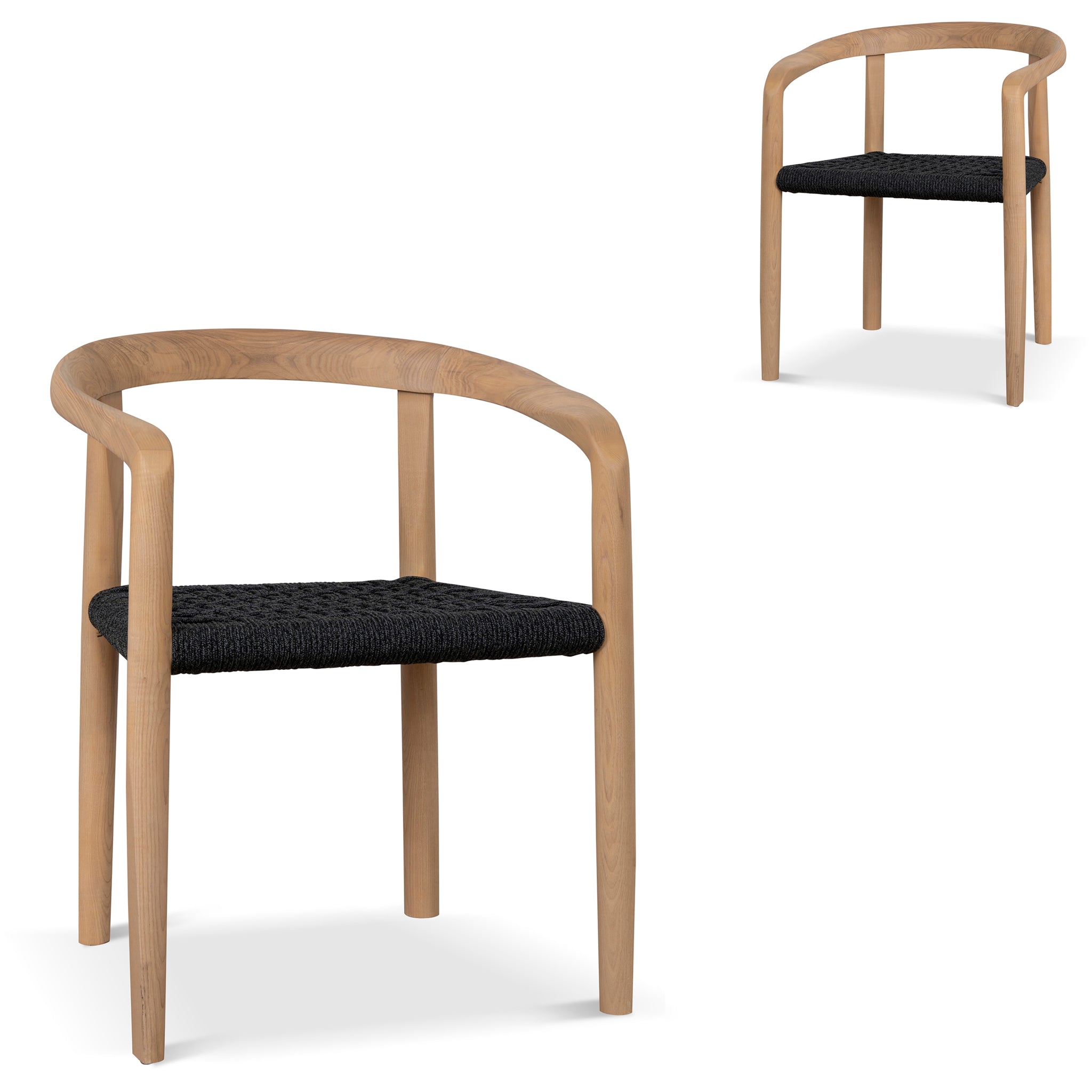 Natural Dining Chair – Naxos Charcoal Rope (Set of 2)