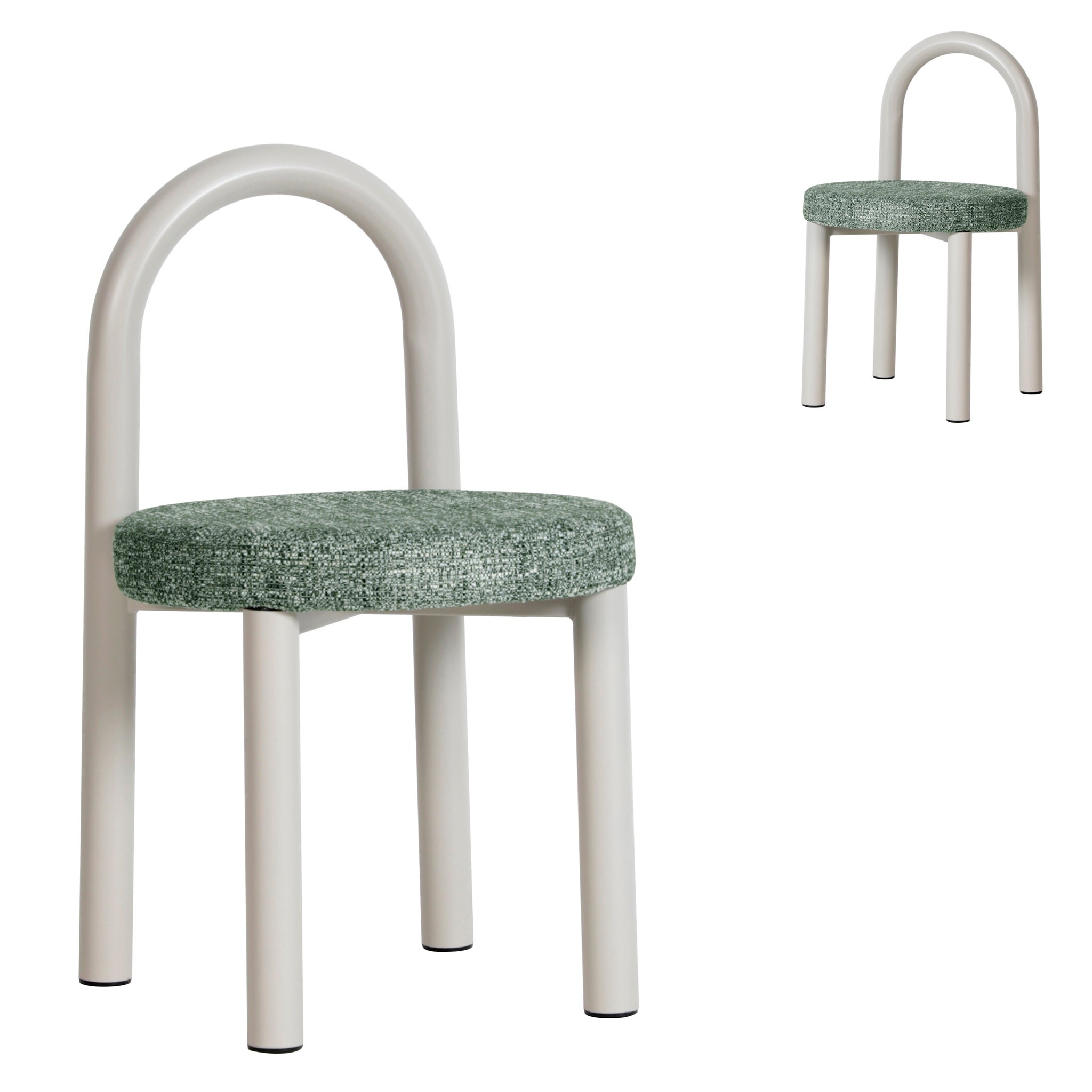 Light Grey Dining Chair – Spring Green (Set of 2)