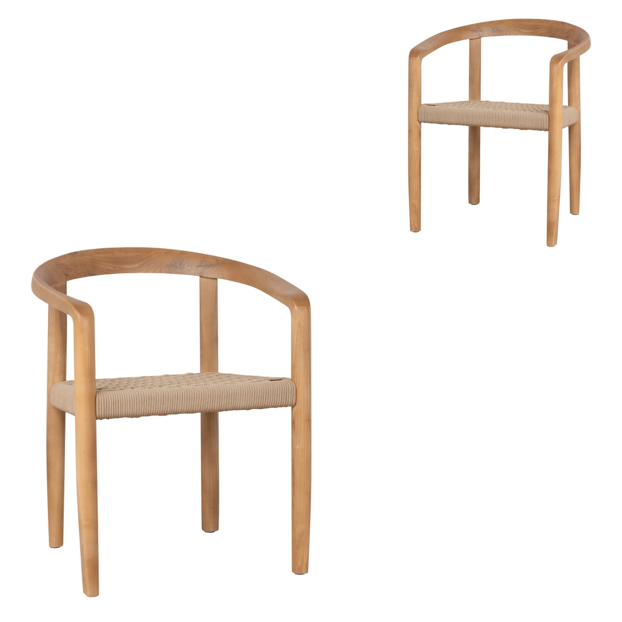 Natural Dining Chair – Naxos Latte Rope (Set of 2)