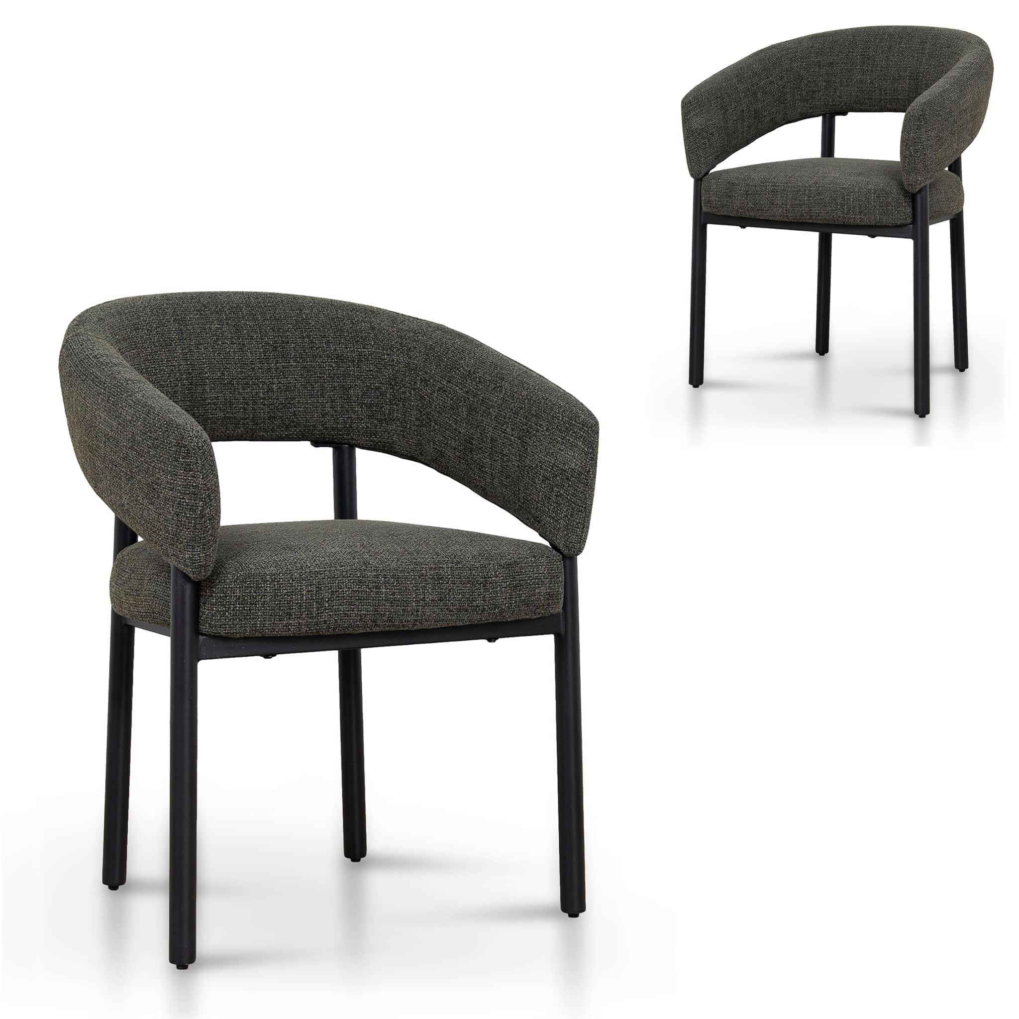 Black Dining Chair – Kaitoke Green (Set of 2)