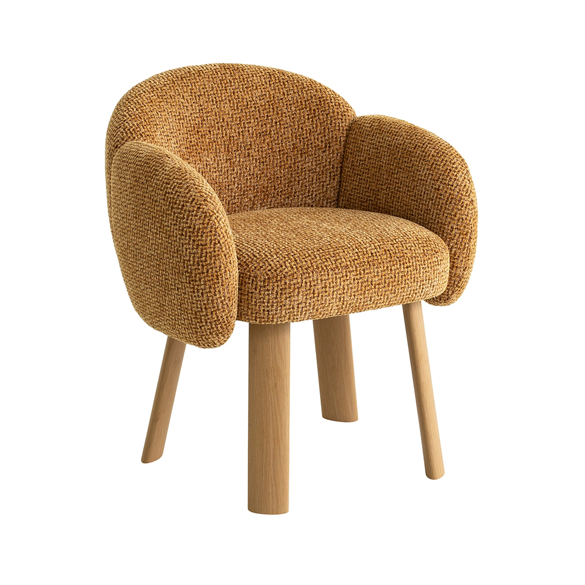 Natural Dining Chair – Honeycomb Ochre