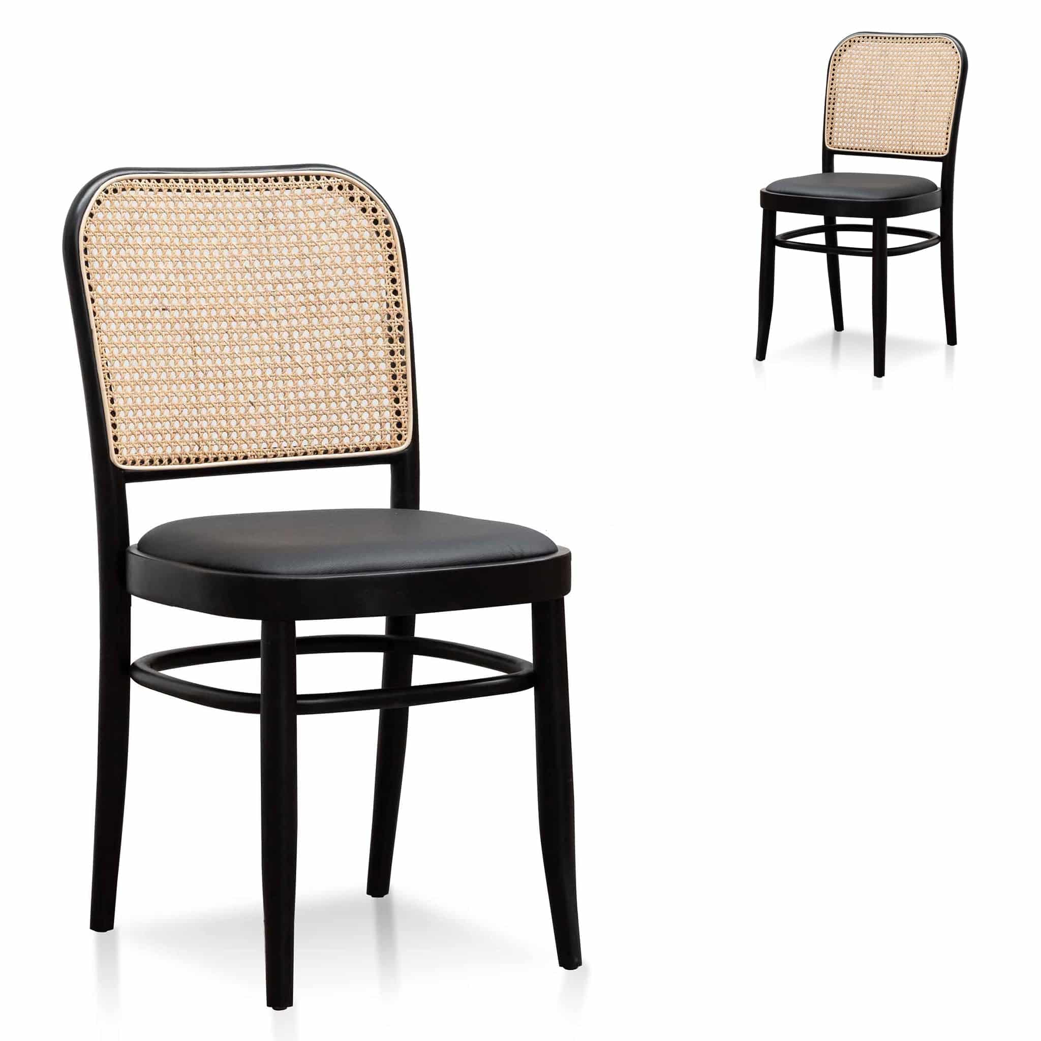 Dining Chair – Black (Set of 2) (46cm (W) x 44cm (D) x 86.5cm (H))