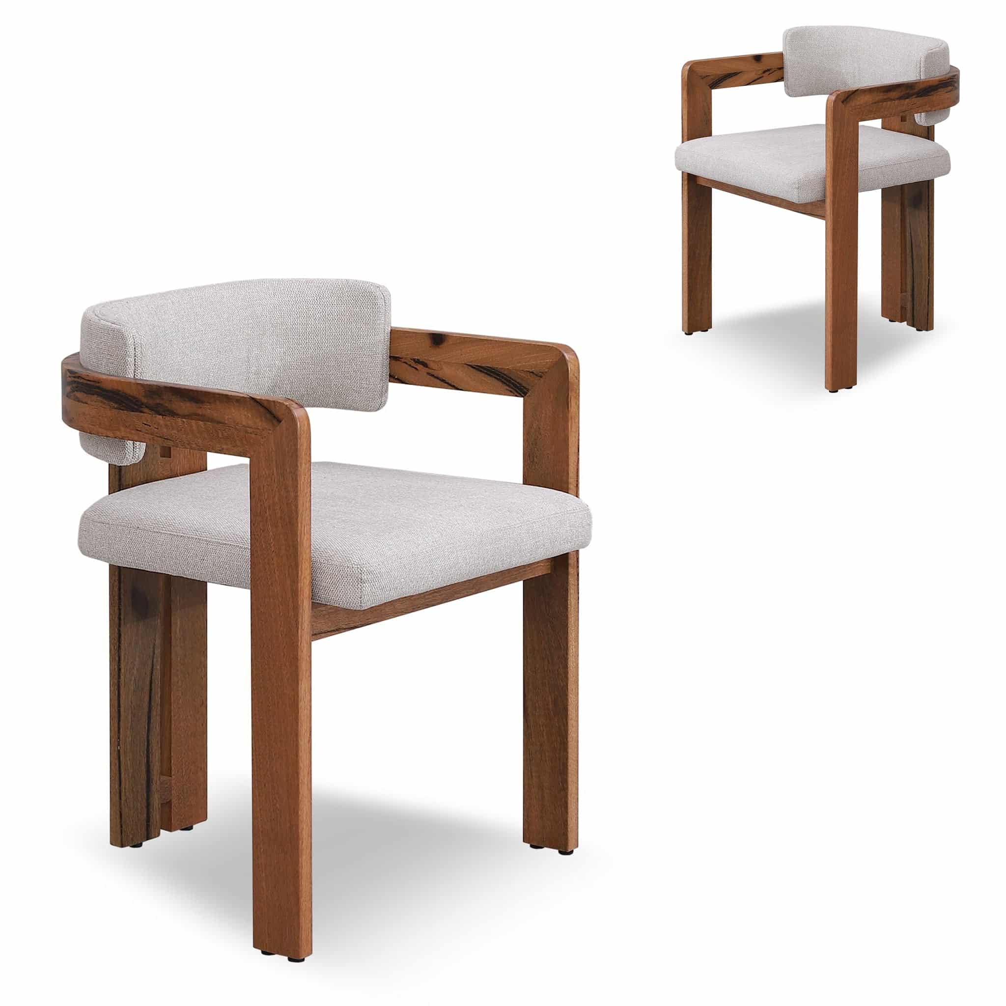 Natural Marri Dining Chair – Stone Beige (Set of 2)