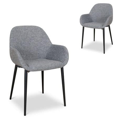 Fabric Dining chair - Lava Grey (Set of 2) — view 1