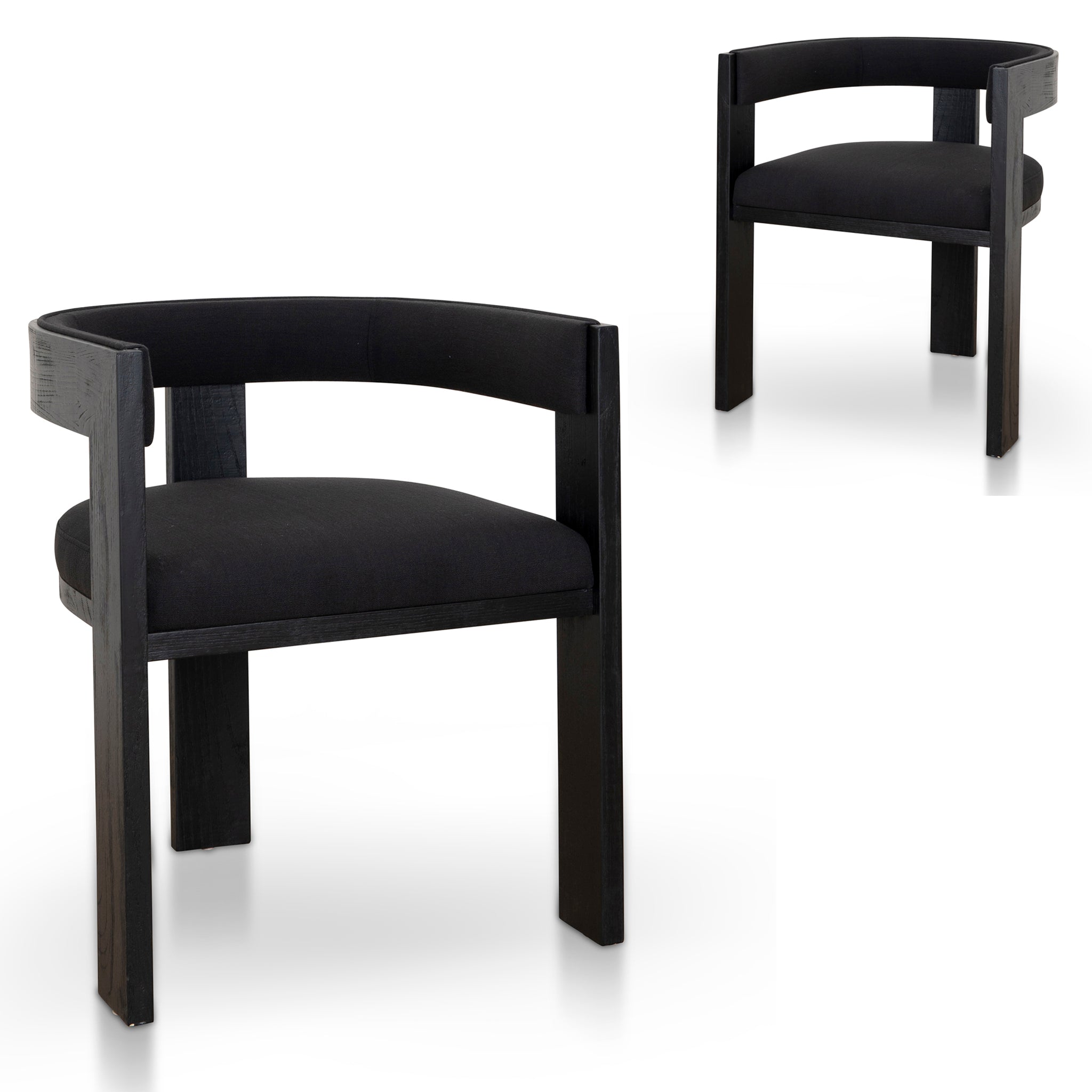 ELM Dining Chair – Full Black (Set of 2)