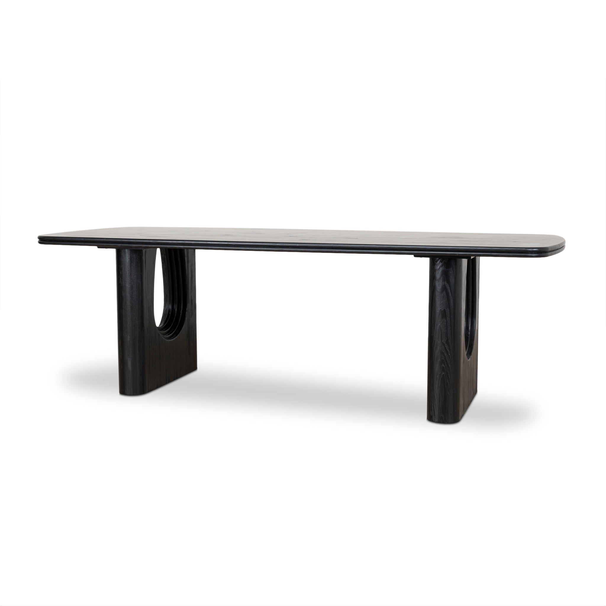 2.4m Recycled Fir Dining Table – Full Black