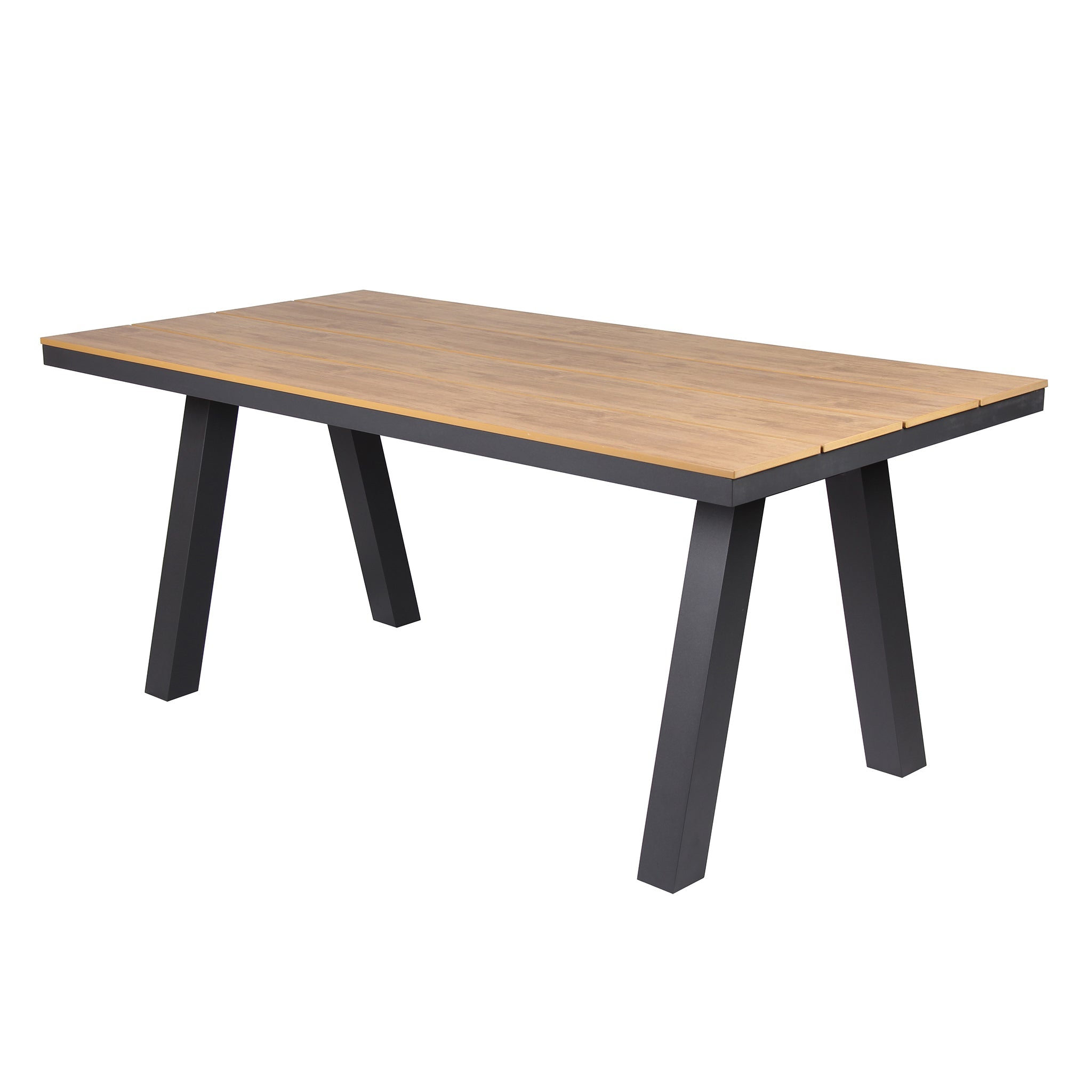 1.8m Charcoal Outdoor Dining Table – Natural