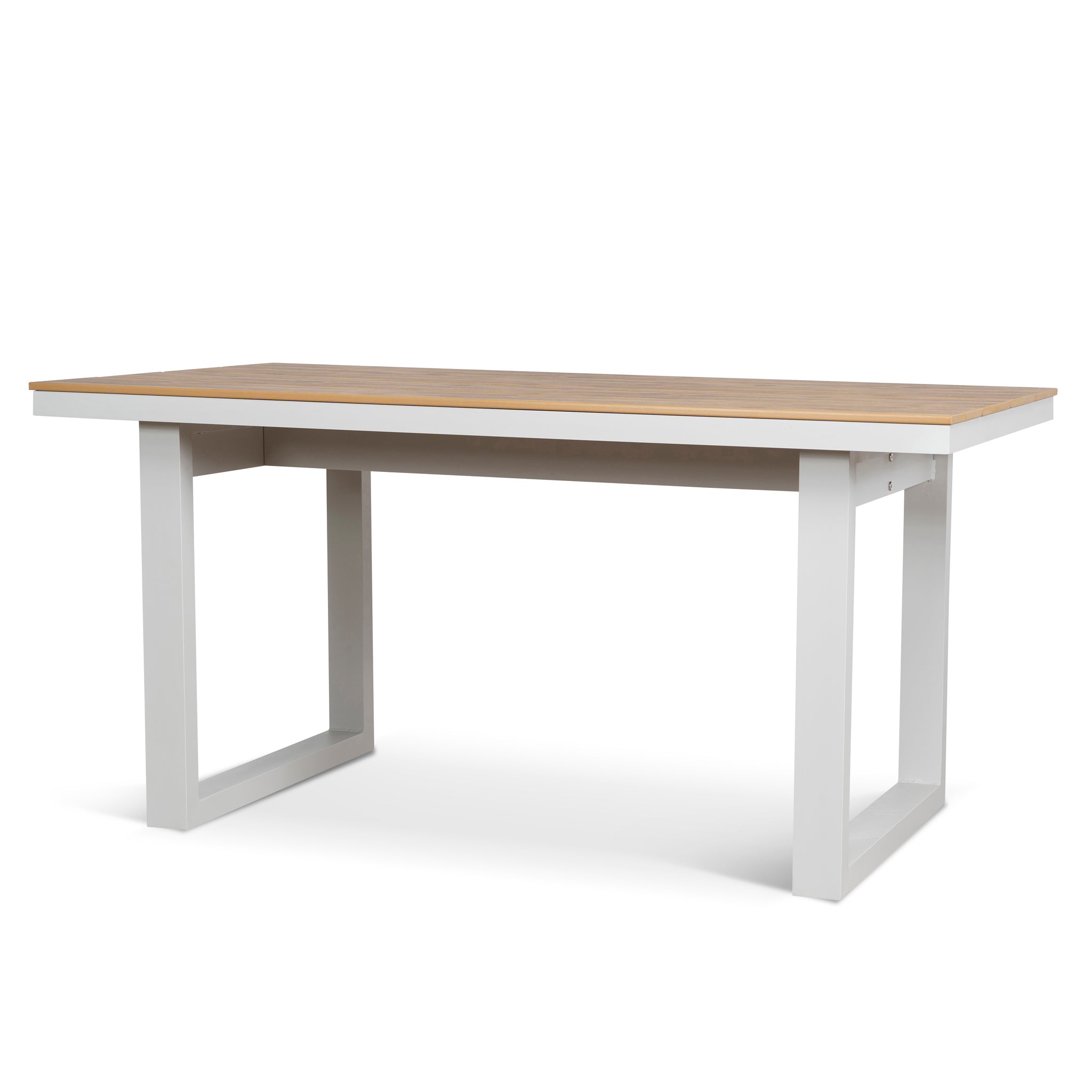 1.6m Sand White Outdoor Dining Table – Natural