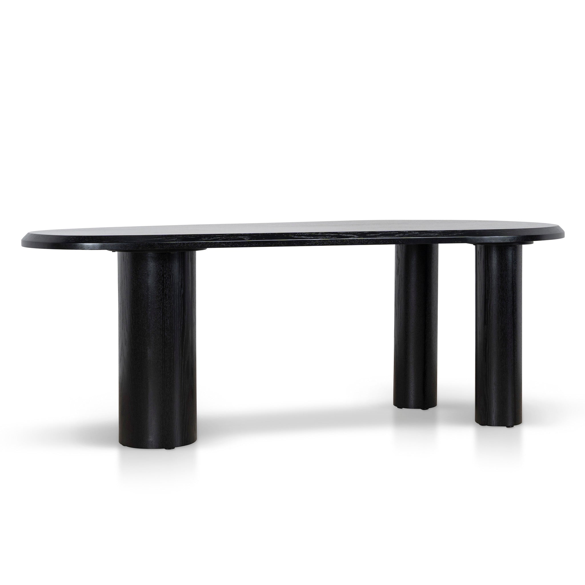2.1m Oval Dining Table – Full Black