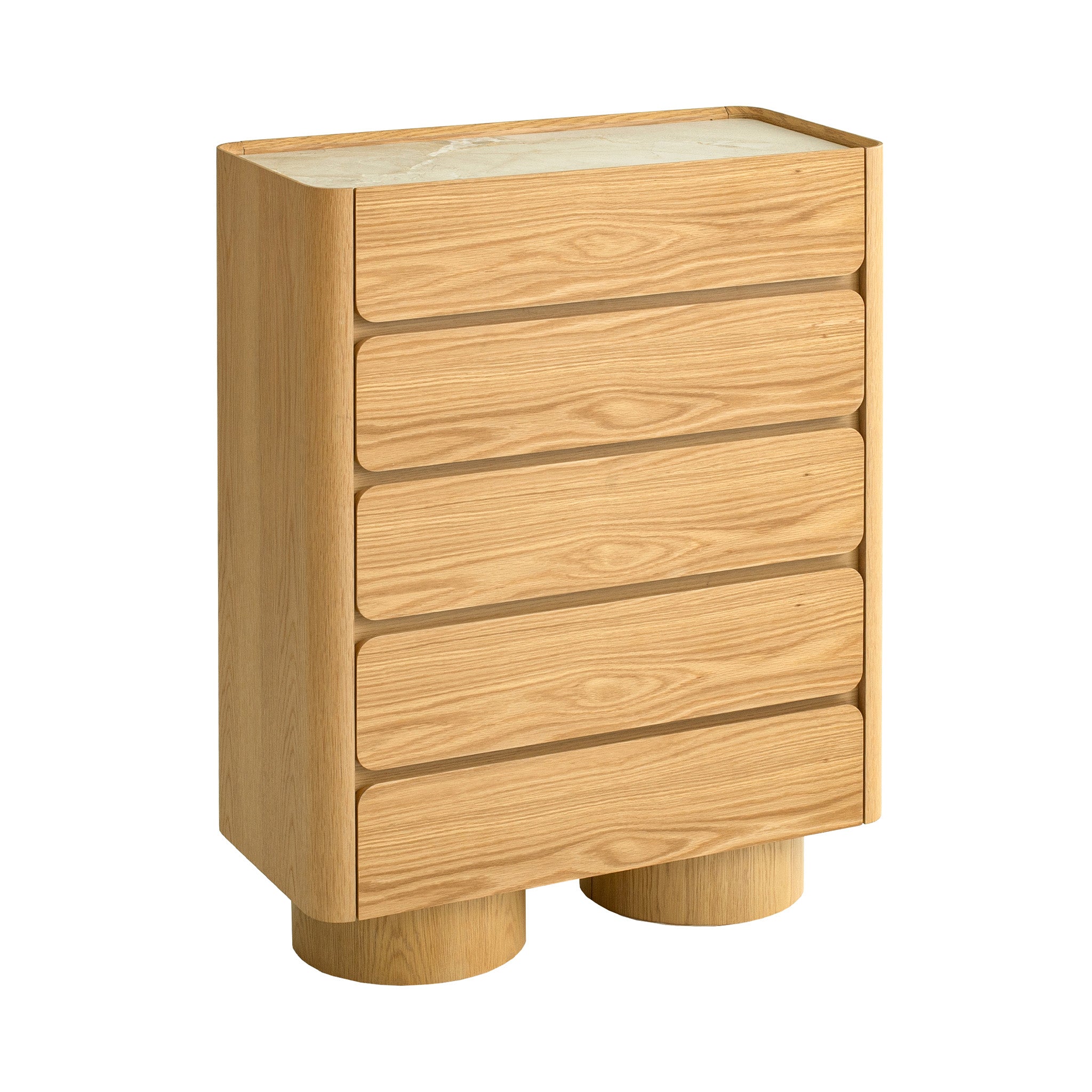 Stone Top Tallboy Drawer – Natural