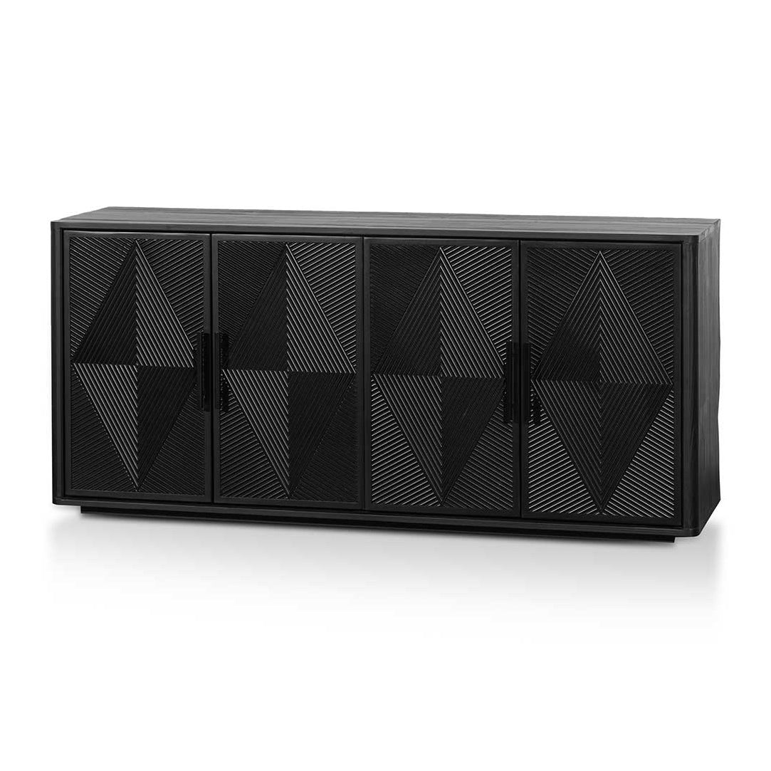 1.7m Wooden Buffet Unit – Full Black