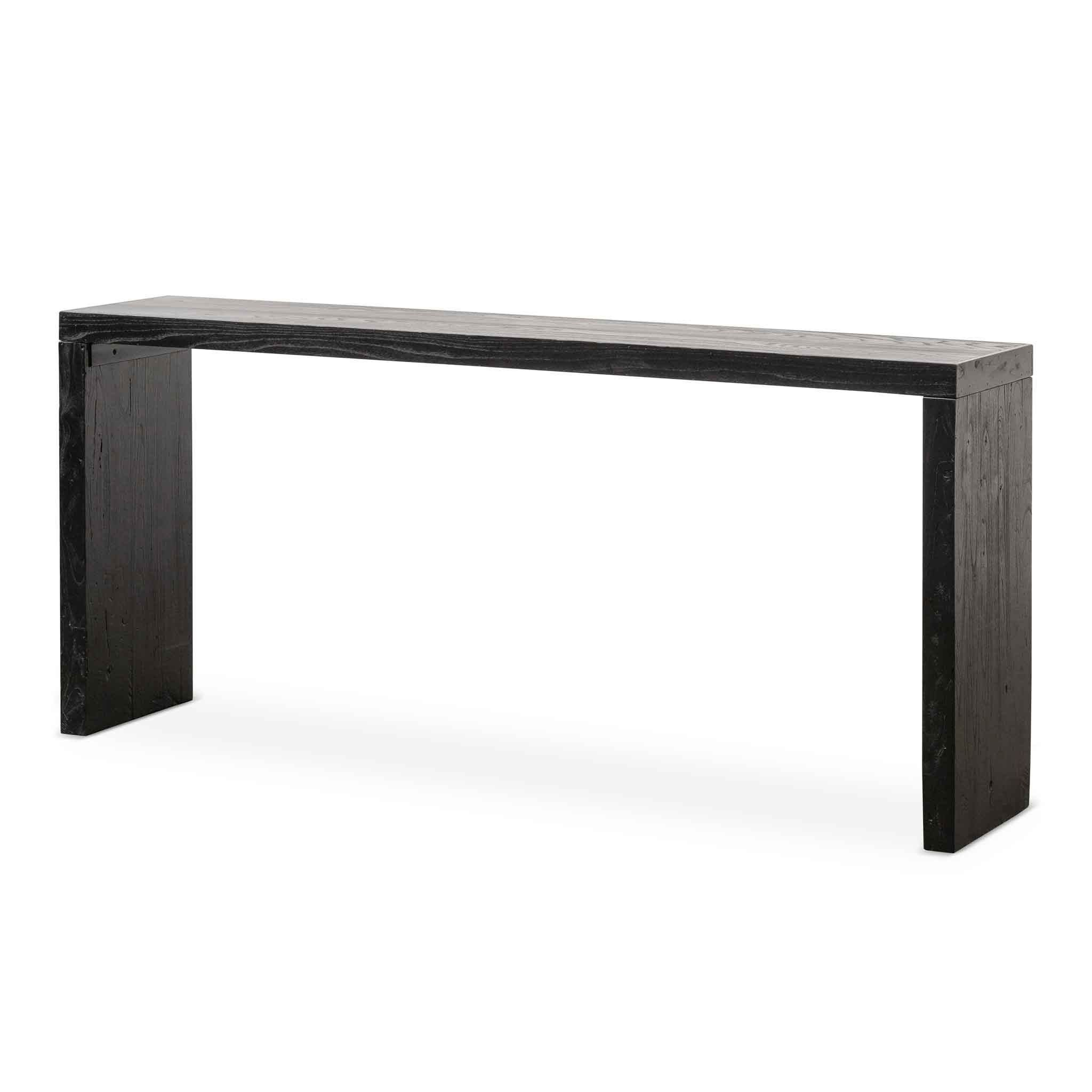 Reclaimed Console Table – Black