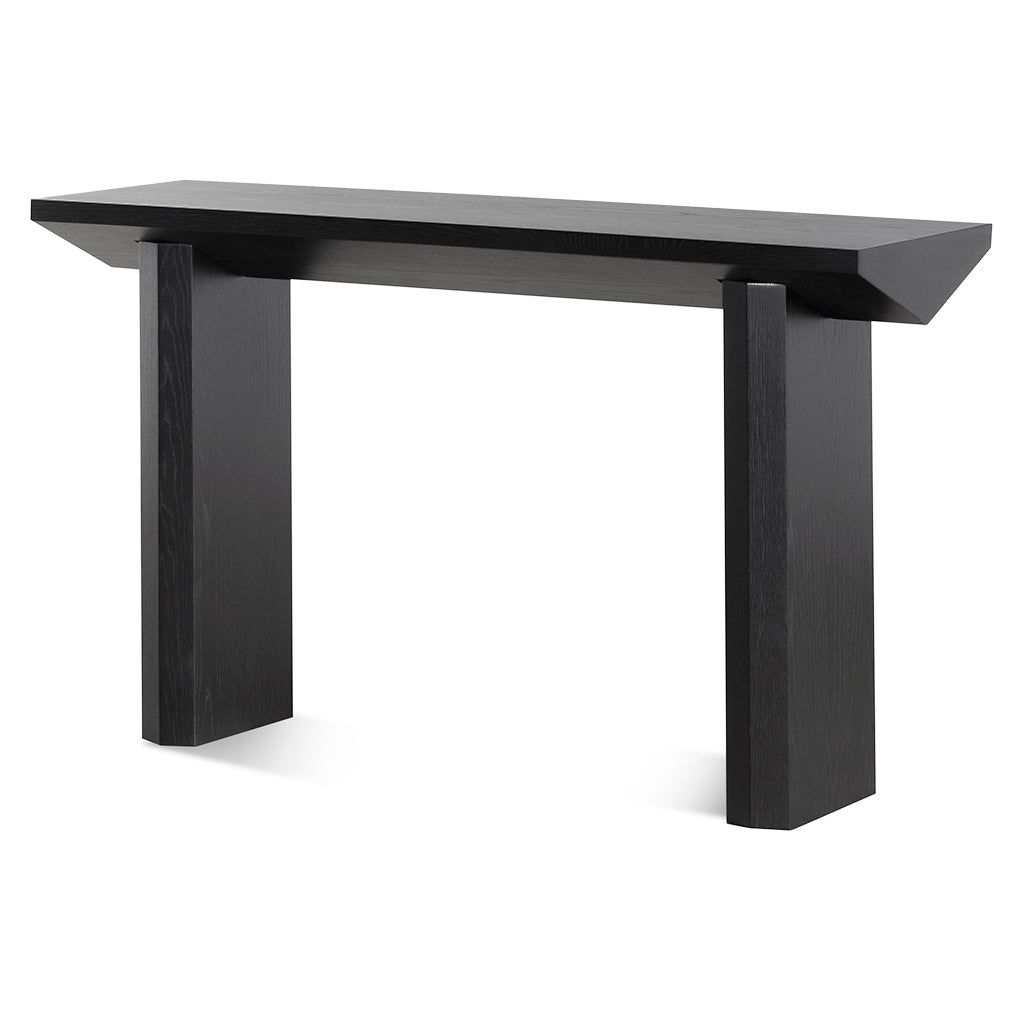 1.4m Oak Console Table – Black