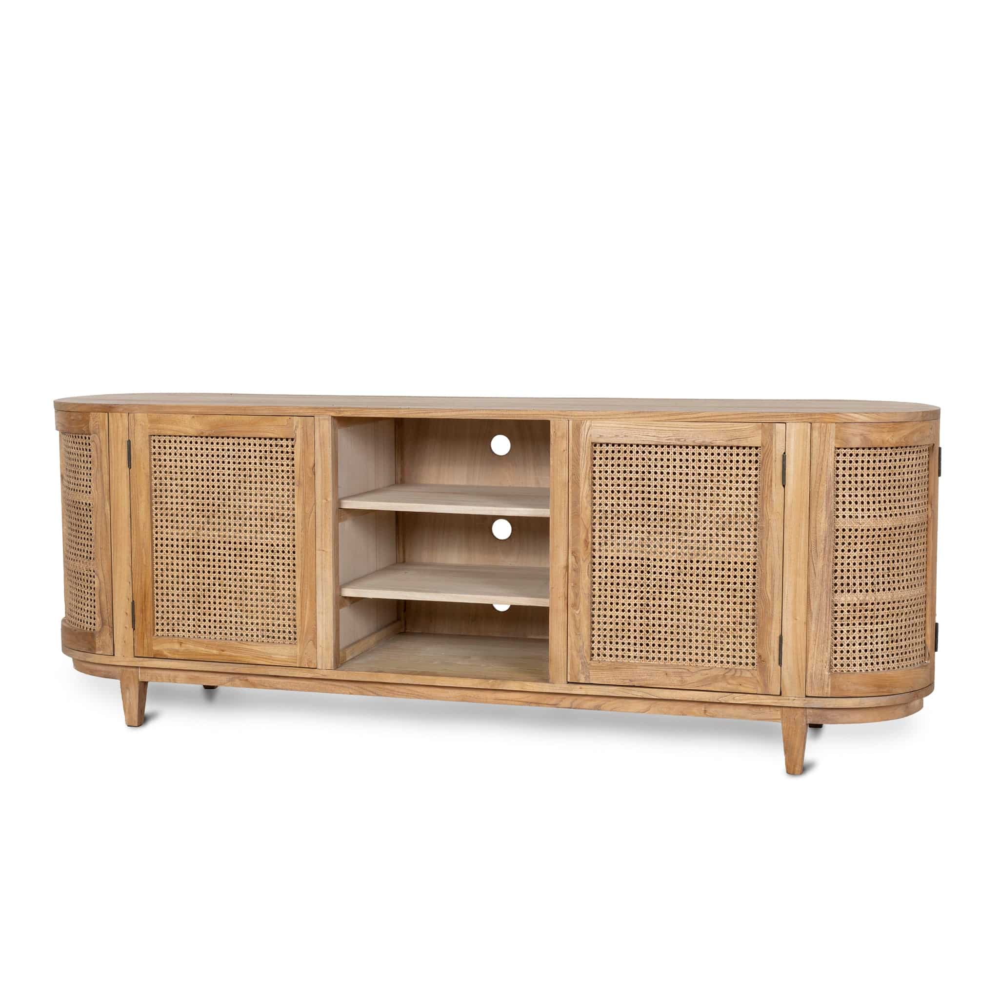 Art Design Gallery 16 2.1m Sideboard Unit – Natural with Rattan Doors