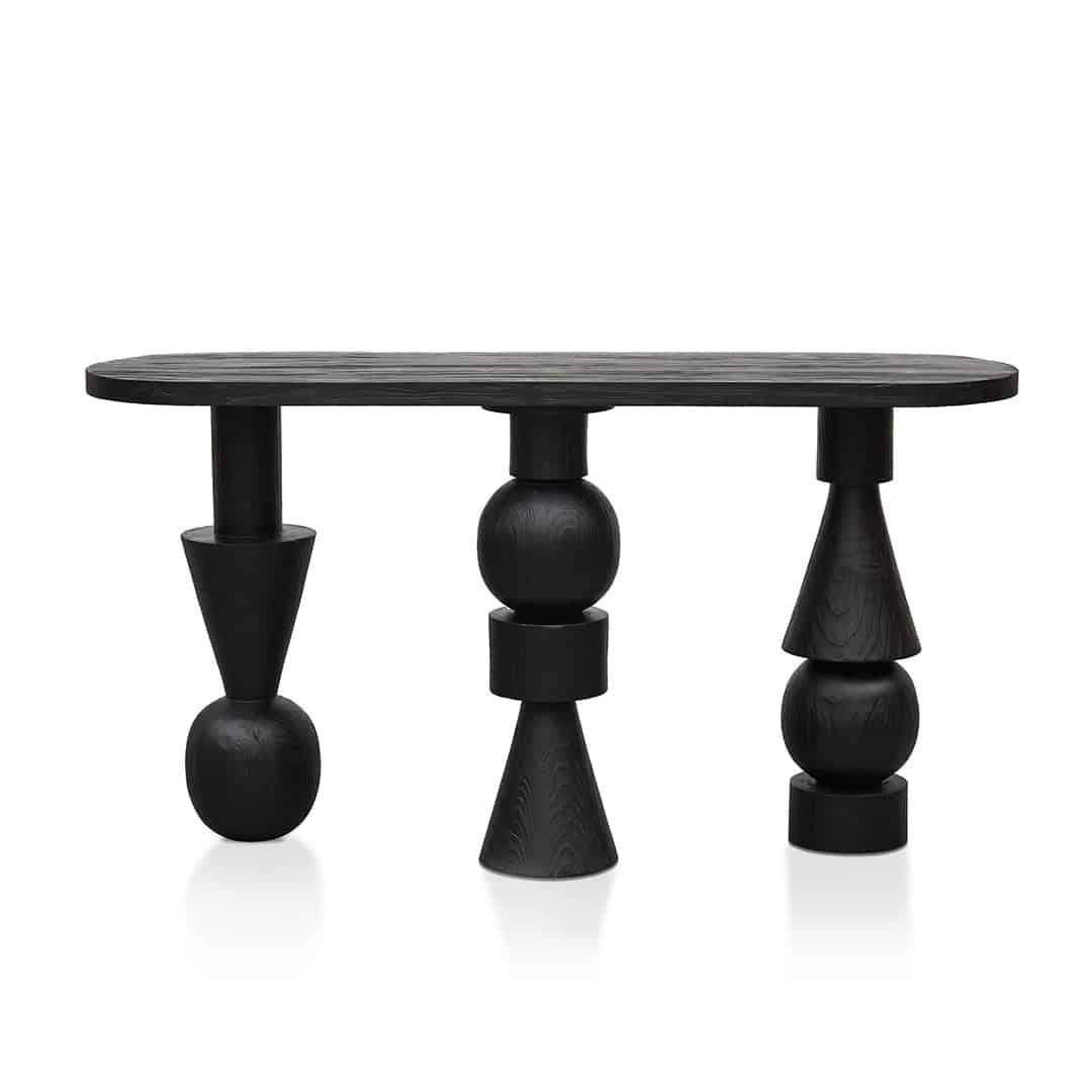 1.6m Console Table – Full Black (160cm (W) x 45cm (D) x 85cm (H))