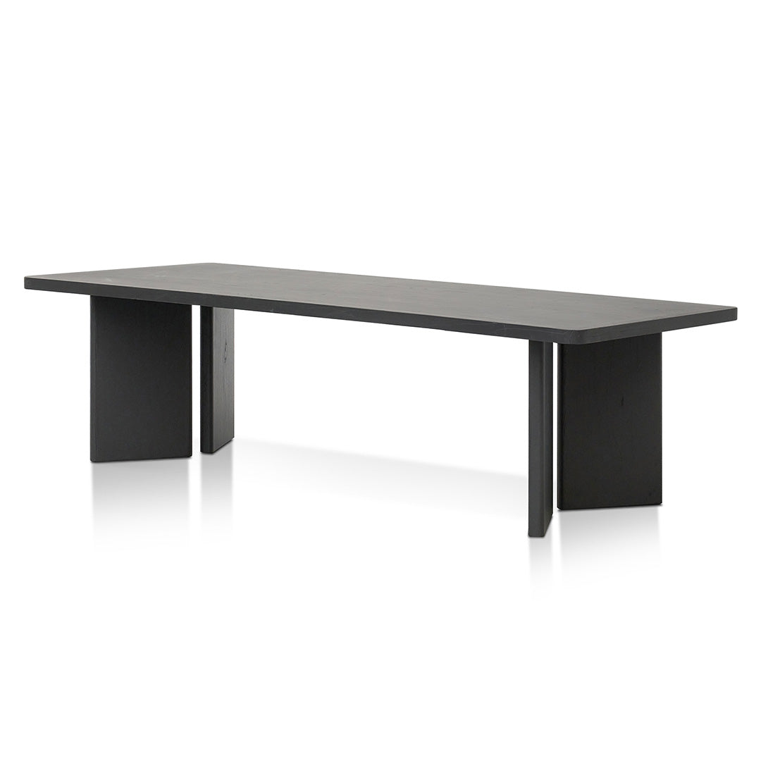 3m Elm Dining Table – Full Black