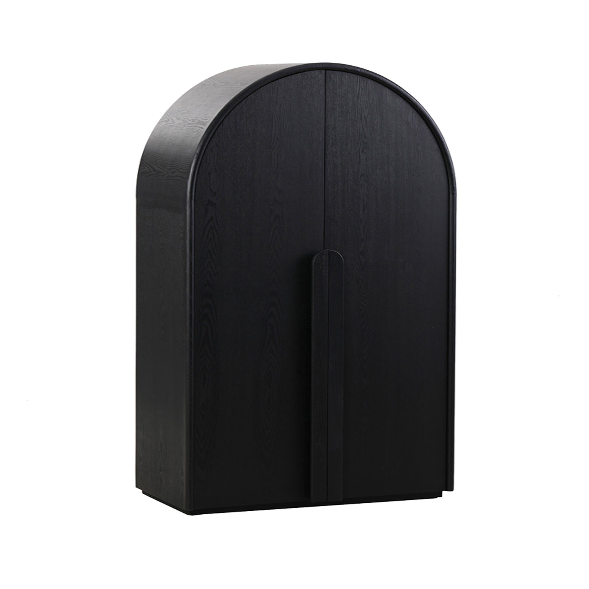150cm (H) Ash Curve Cabinet – Full Black