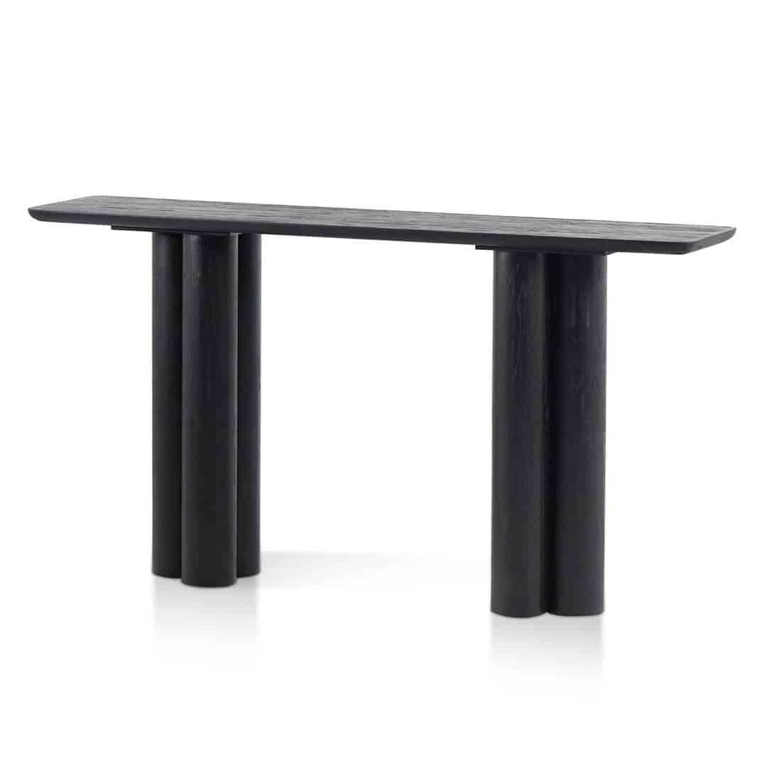 1.6m Console Table – Full Black (160cm (W) x 35cm (D) x 85cm (H))