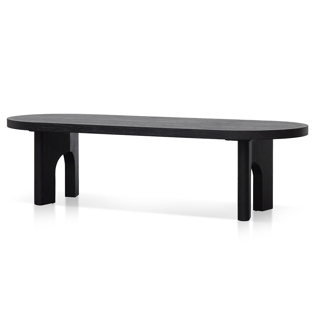 2.8m oval dining table – Black