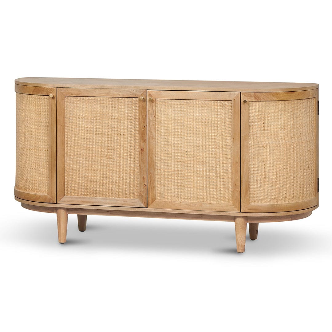 1.7m Natural Elm Sideboard – Rattan Doors
