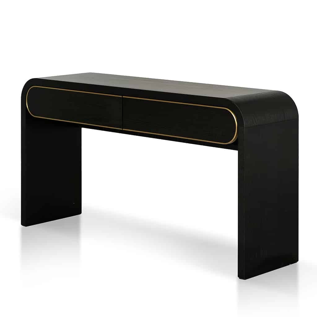 1.5m Console Table – Textured Espresso Black