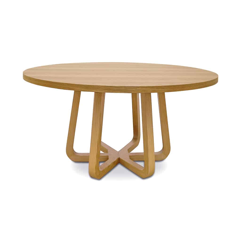 1.5m Round Dining Table – Natural (150cm (D) x 75cm (H))
