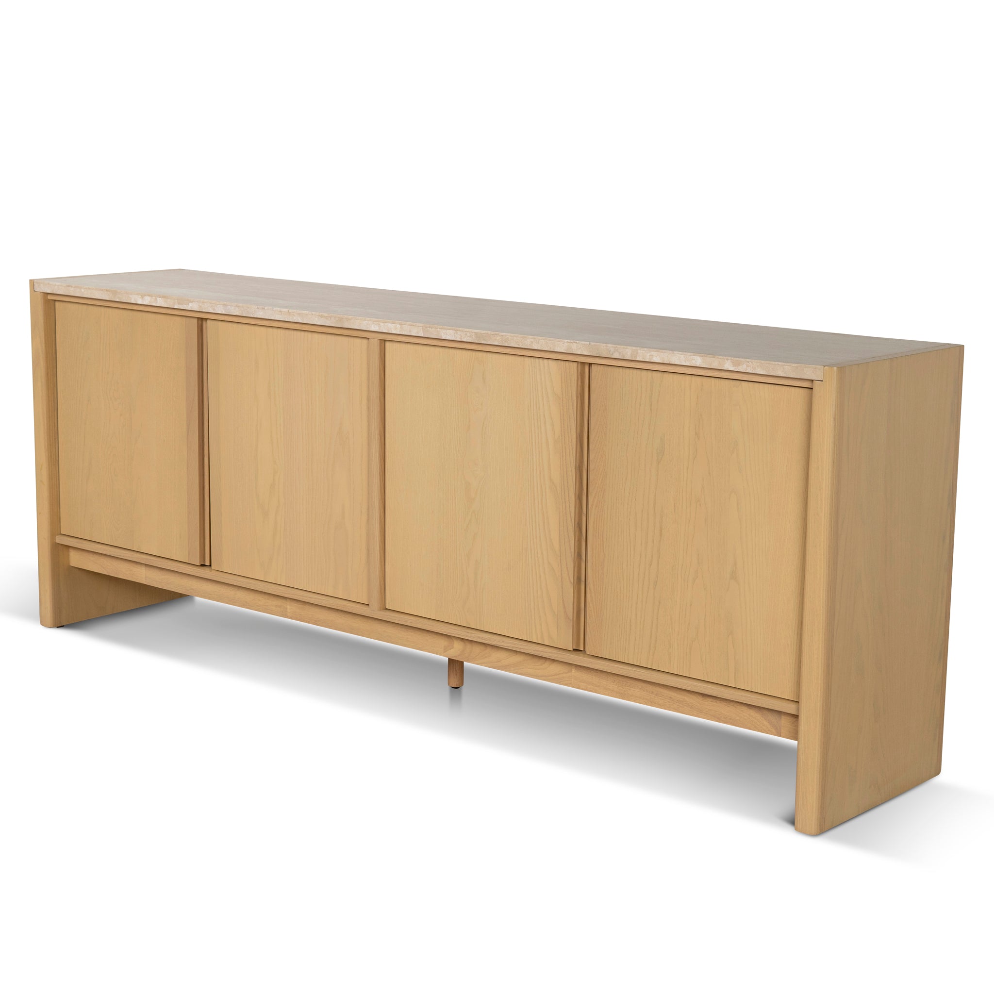 2.1m Travertine Top Sideboard Unit – Creme Ash
