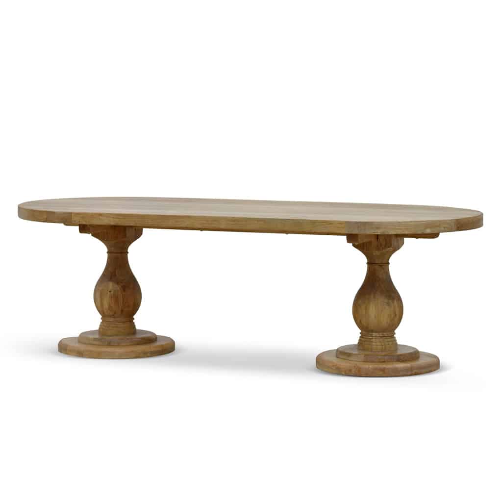 2.4m Dining Table – Natural (240cm (W) x 100cm (D) x 75cm (H))