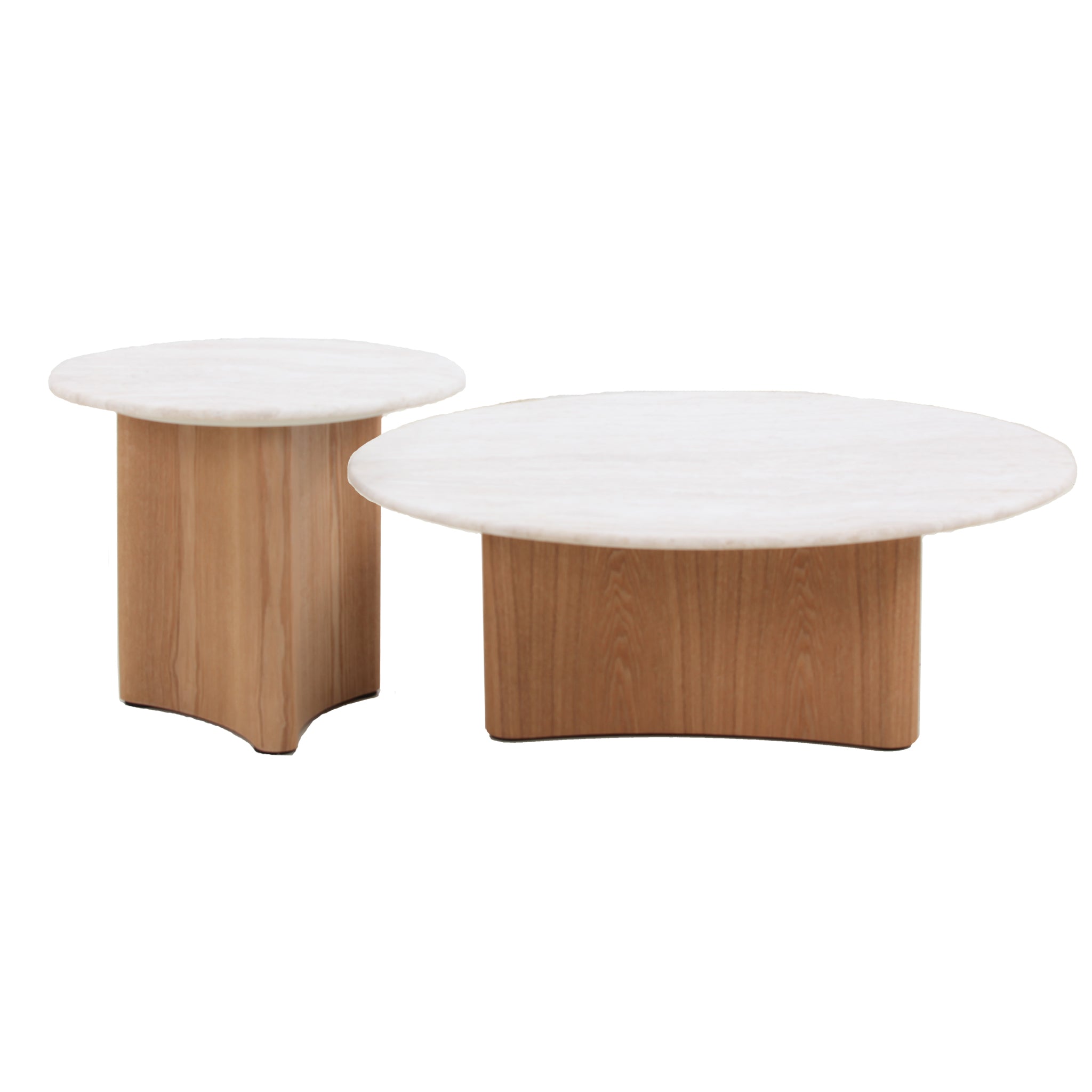 Nested Travertine Coffee Table – Natural