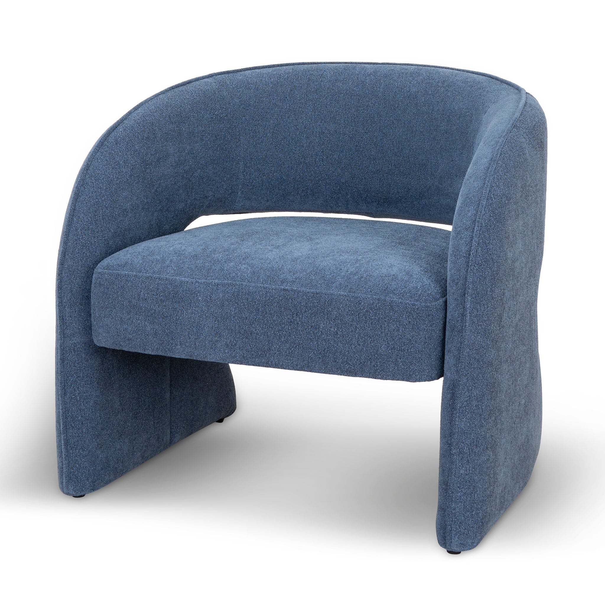 Fabric Armchair – Navy Blue (78cm (W) x 75cm (D) x 72cm (H))