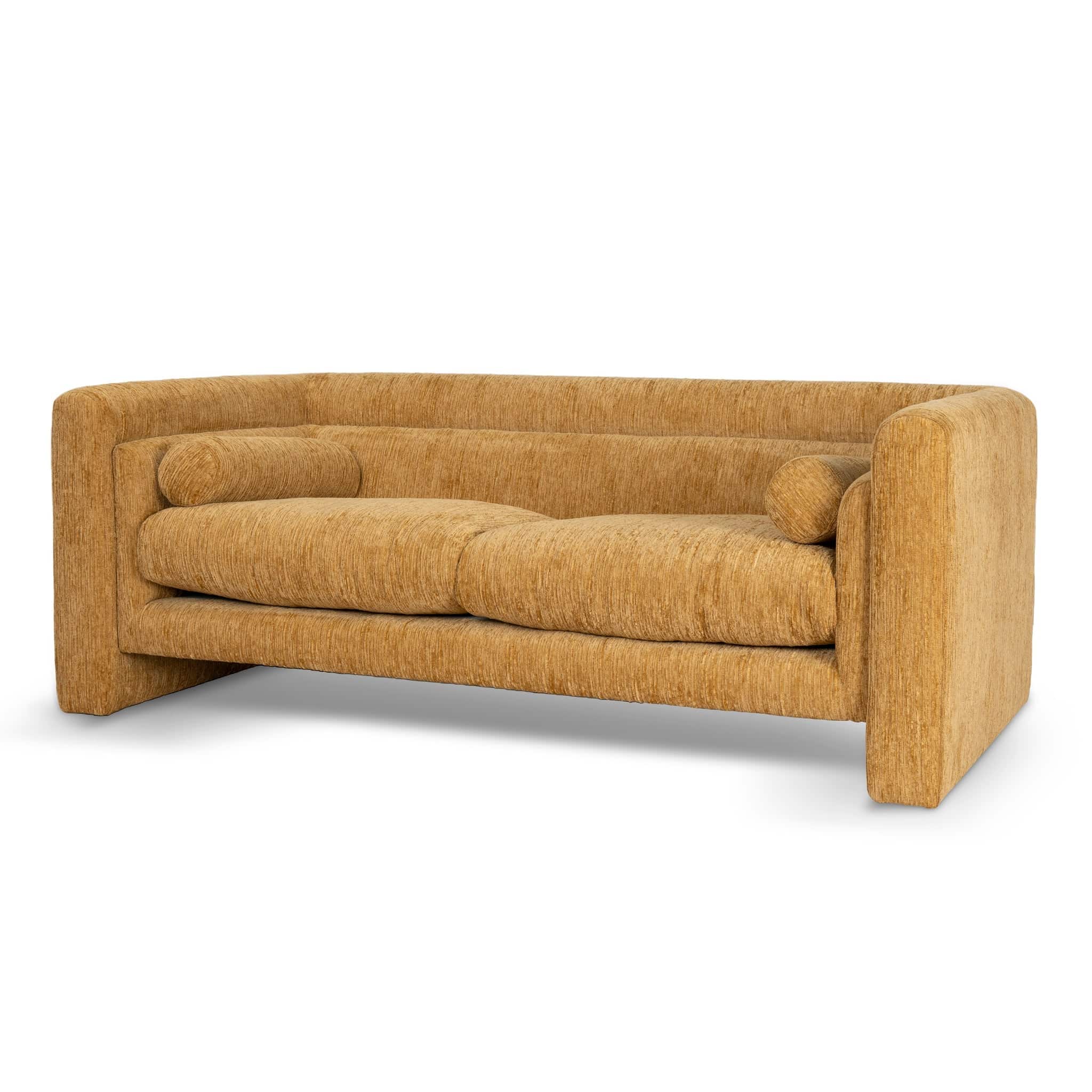 2 Seater Fabric Sofa – Yellow Sand