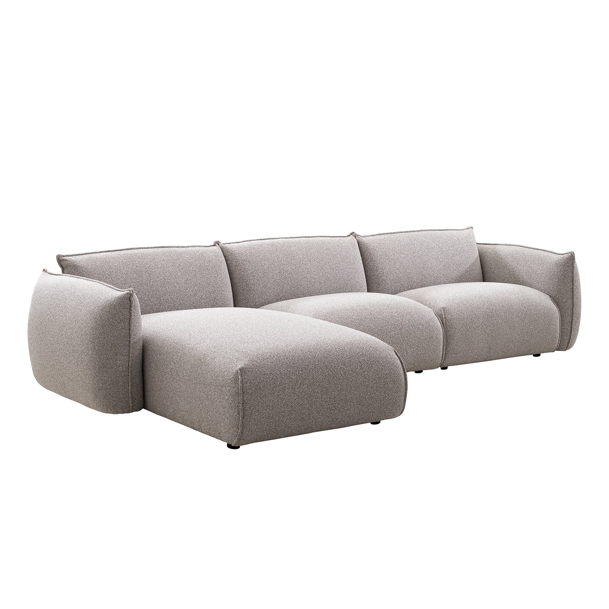 3 Seater Left Chaise Sofa – Clay Grey