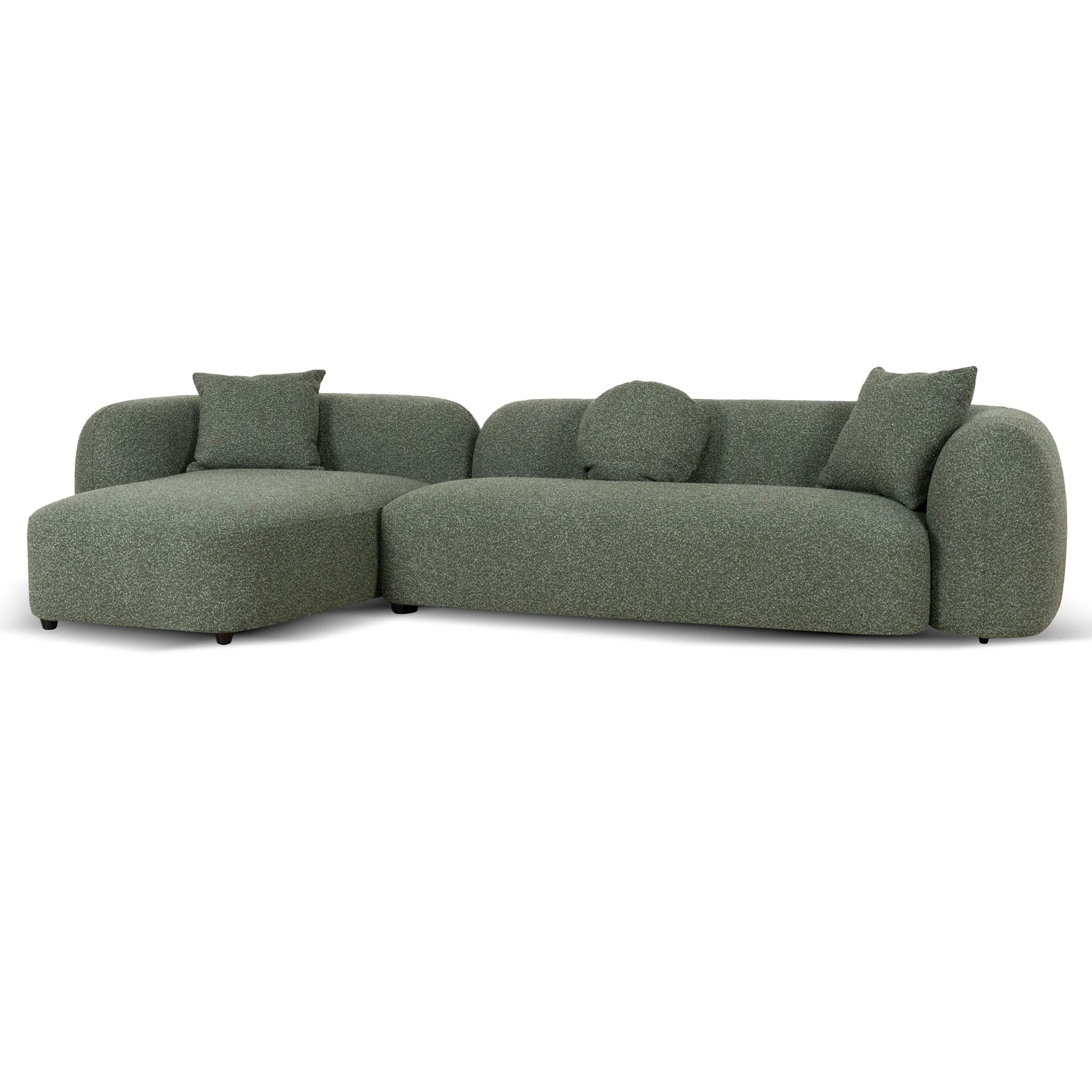 3 Seater Left Chaise Sofa – Amazon Green (332cm (W) x 166cm (D) x 65cm (H))