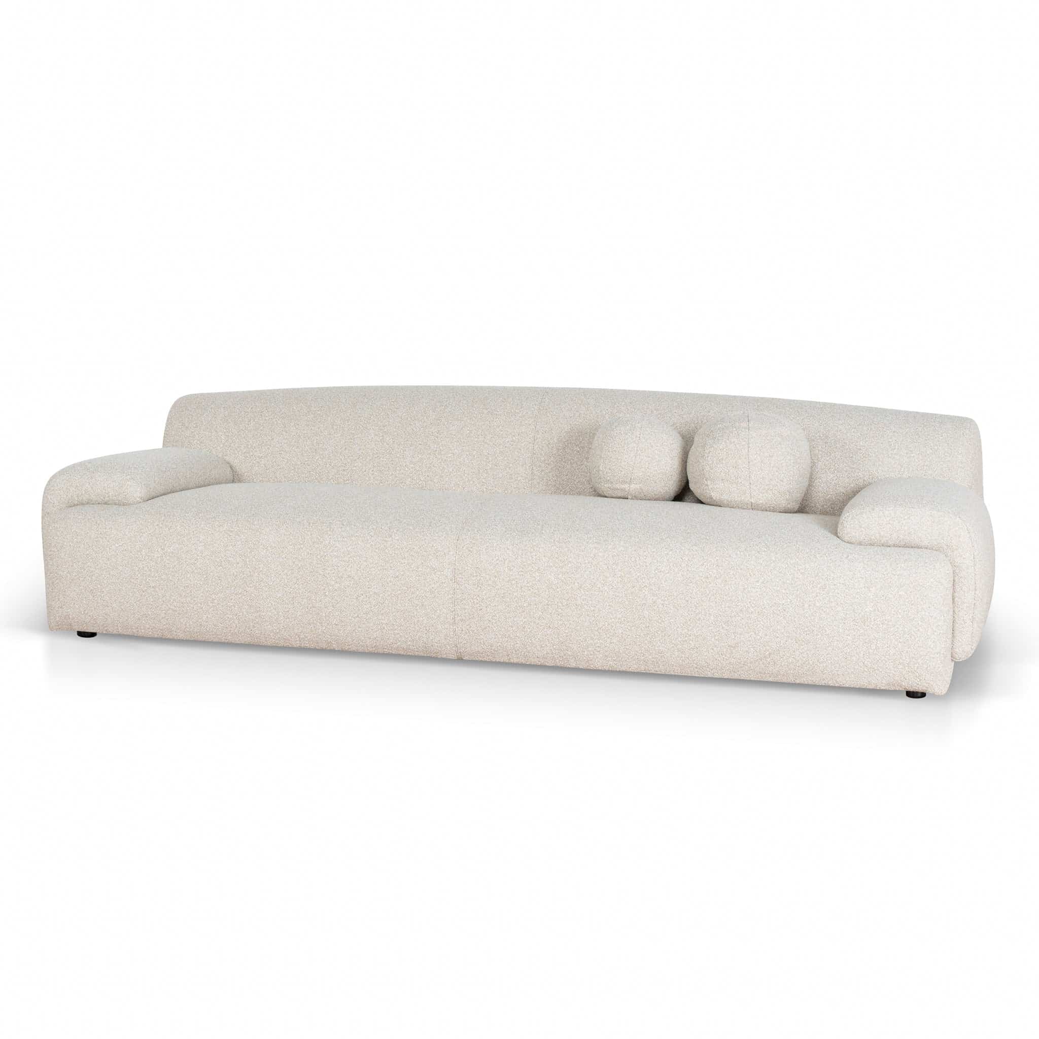 4 Seater Sofa – Oatmeal Beige (254cm (W) x 100cm (D) x 67cm (H))