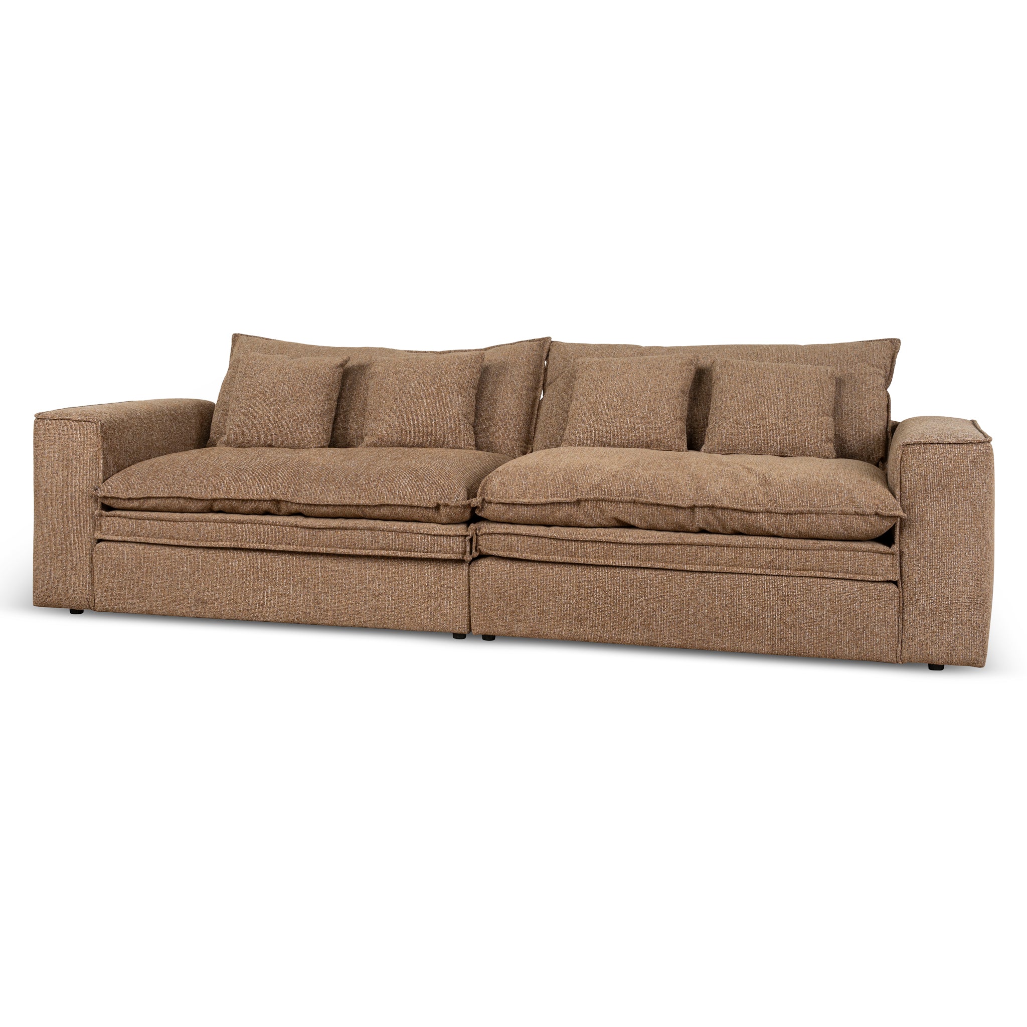 3 Seater Fabric Sofa – Almond Brown