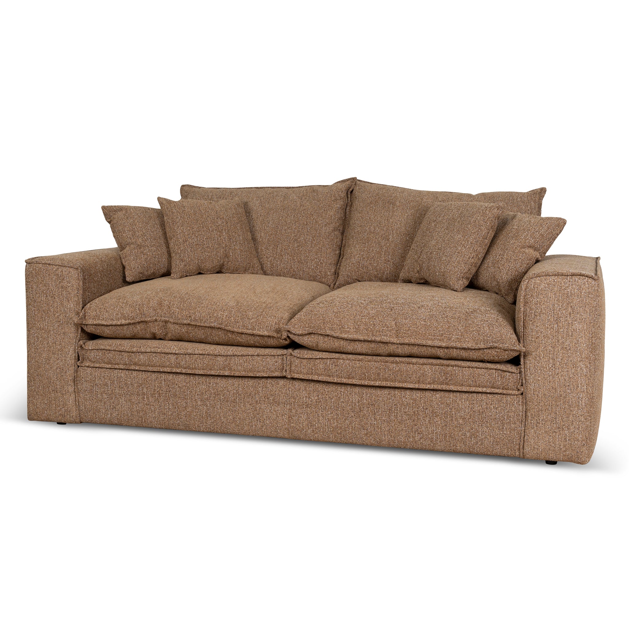 2 Seater Fabric Sofa – Almond Brown