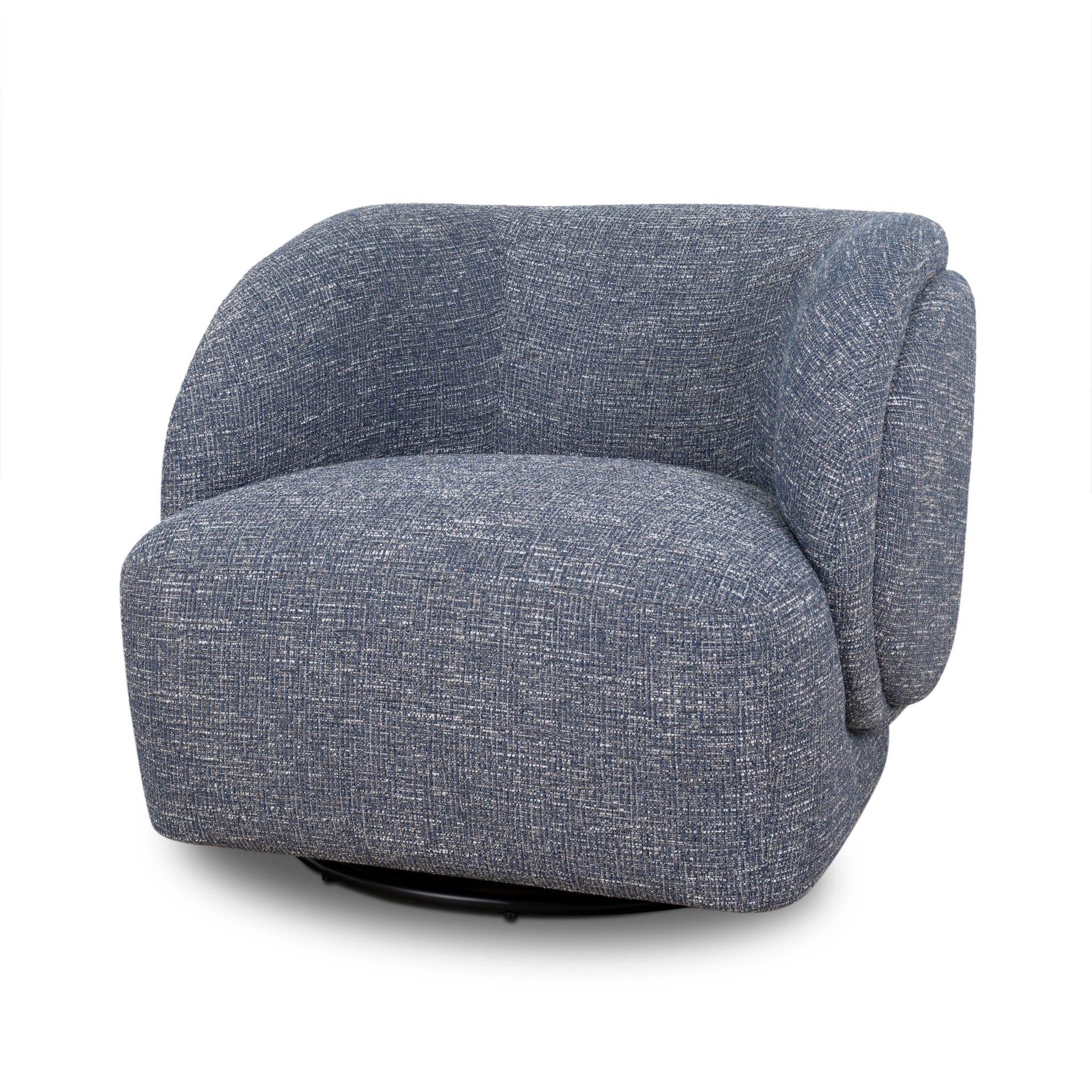 Swivel Armchair – Prussian Blue (81cm (W) x 84cm (D) x 70cm (H))