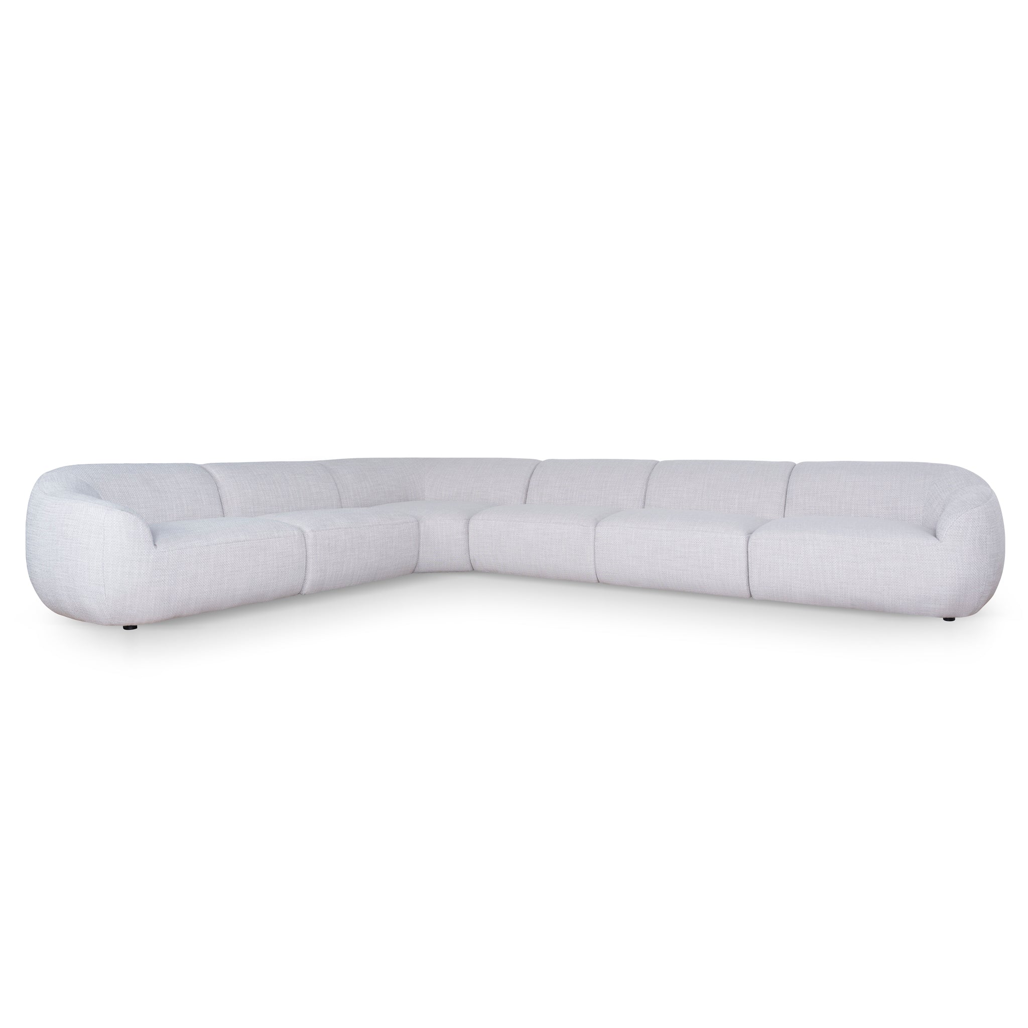 Extended Corner Fabric Sofa – Taupe Beige
