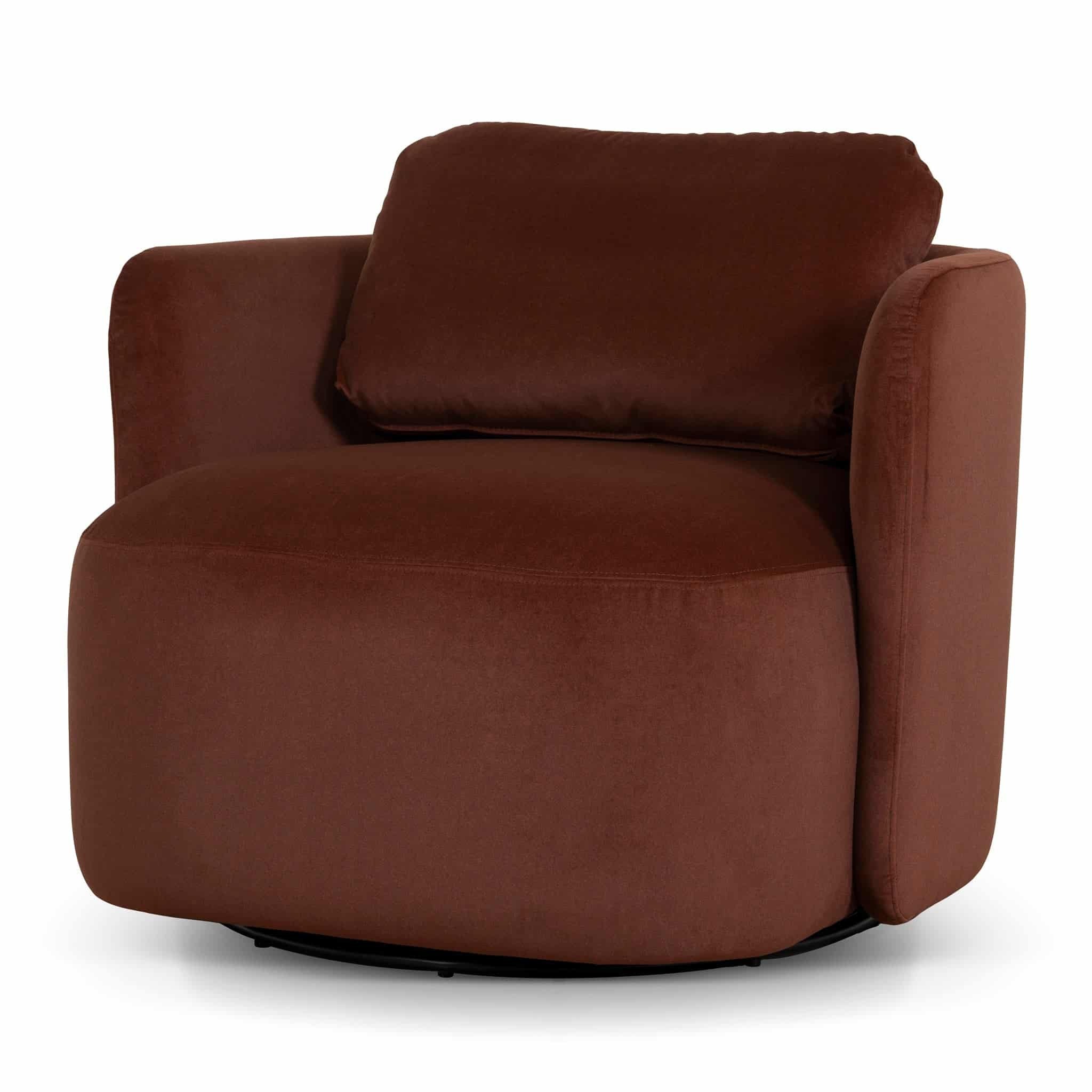 Art Design Gallery 24 Swivel Armchair – Burnt Brown (87cm (W) x 85cm (D) x 66cm (H))