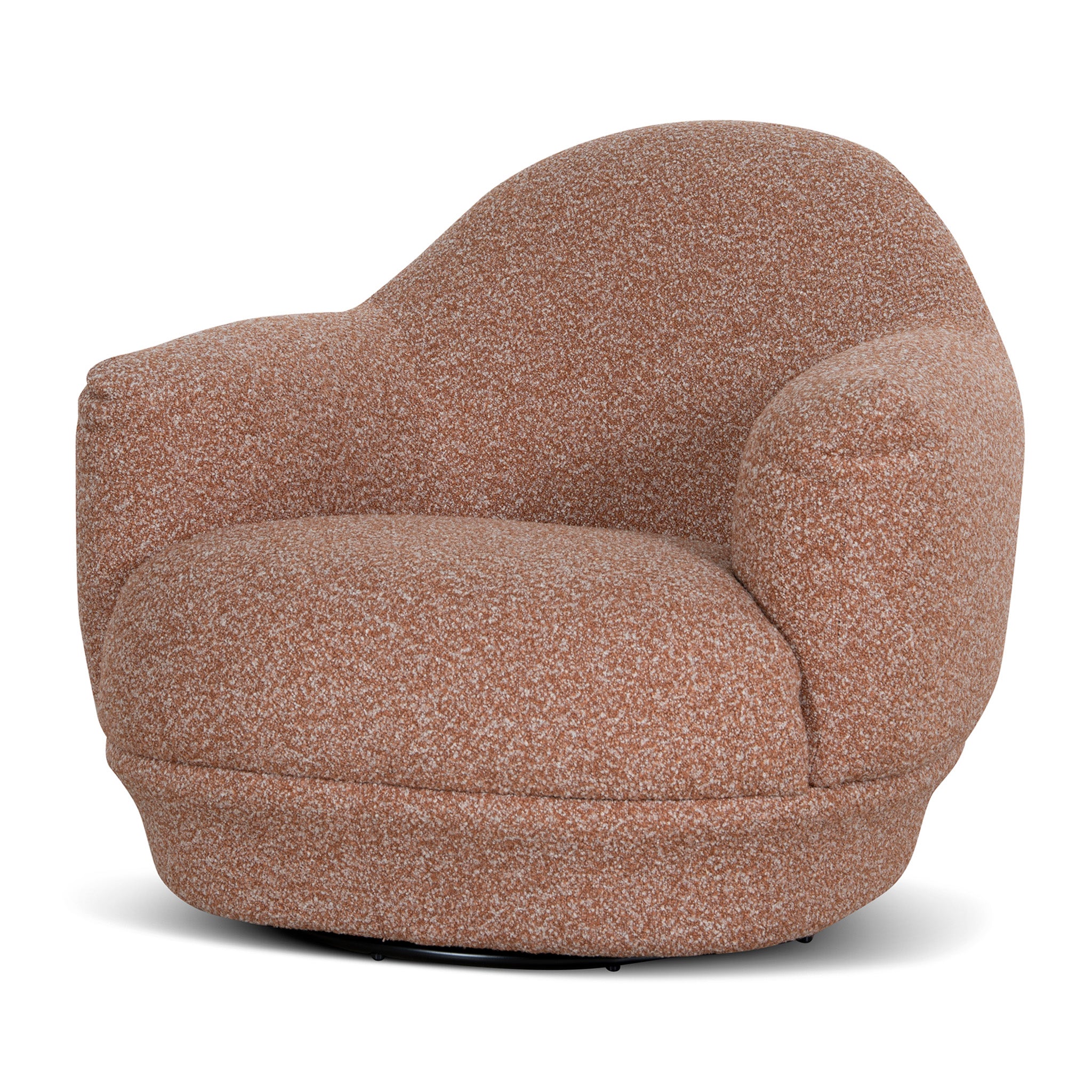 Swivel Armchair – Terracotta Brown