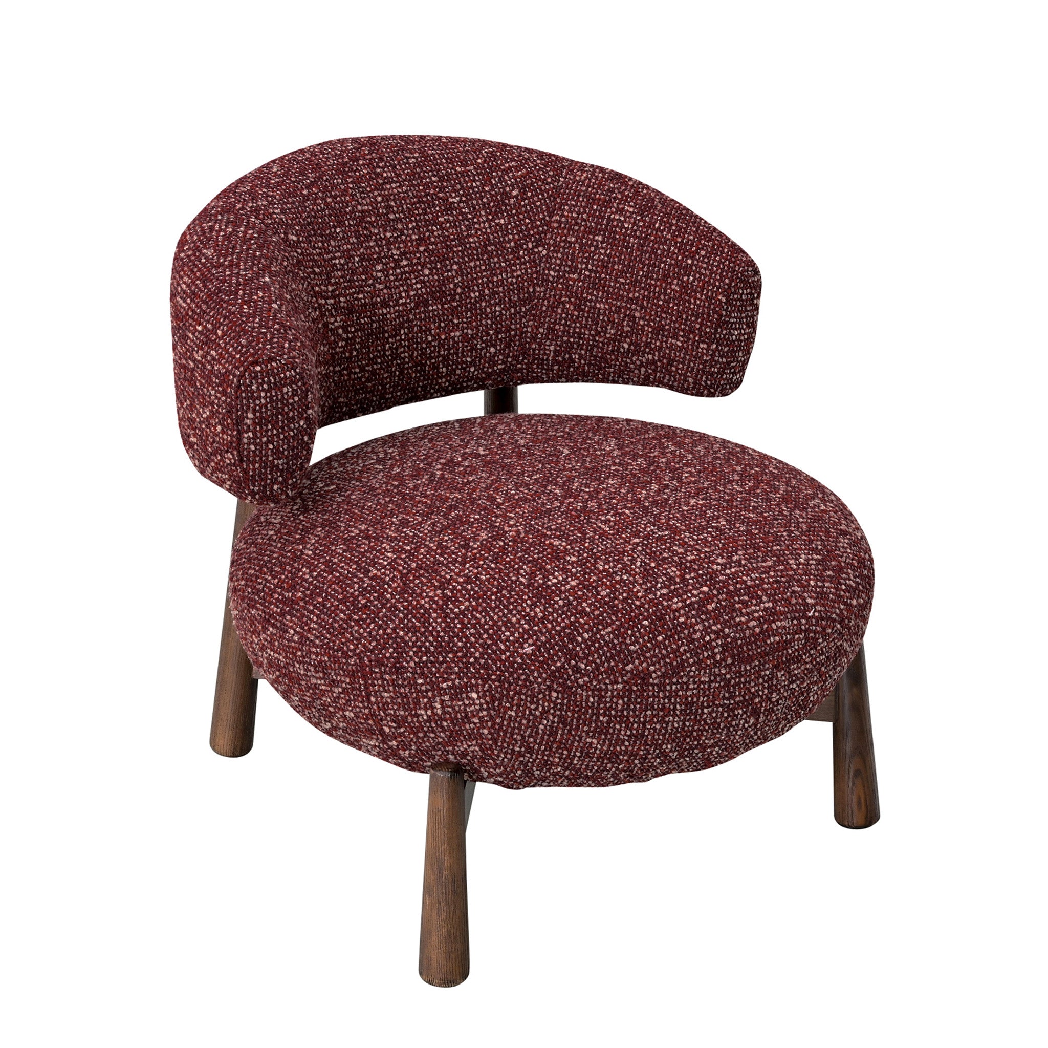 Fabric Lounge Chair – Autumn Red