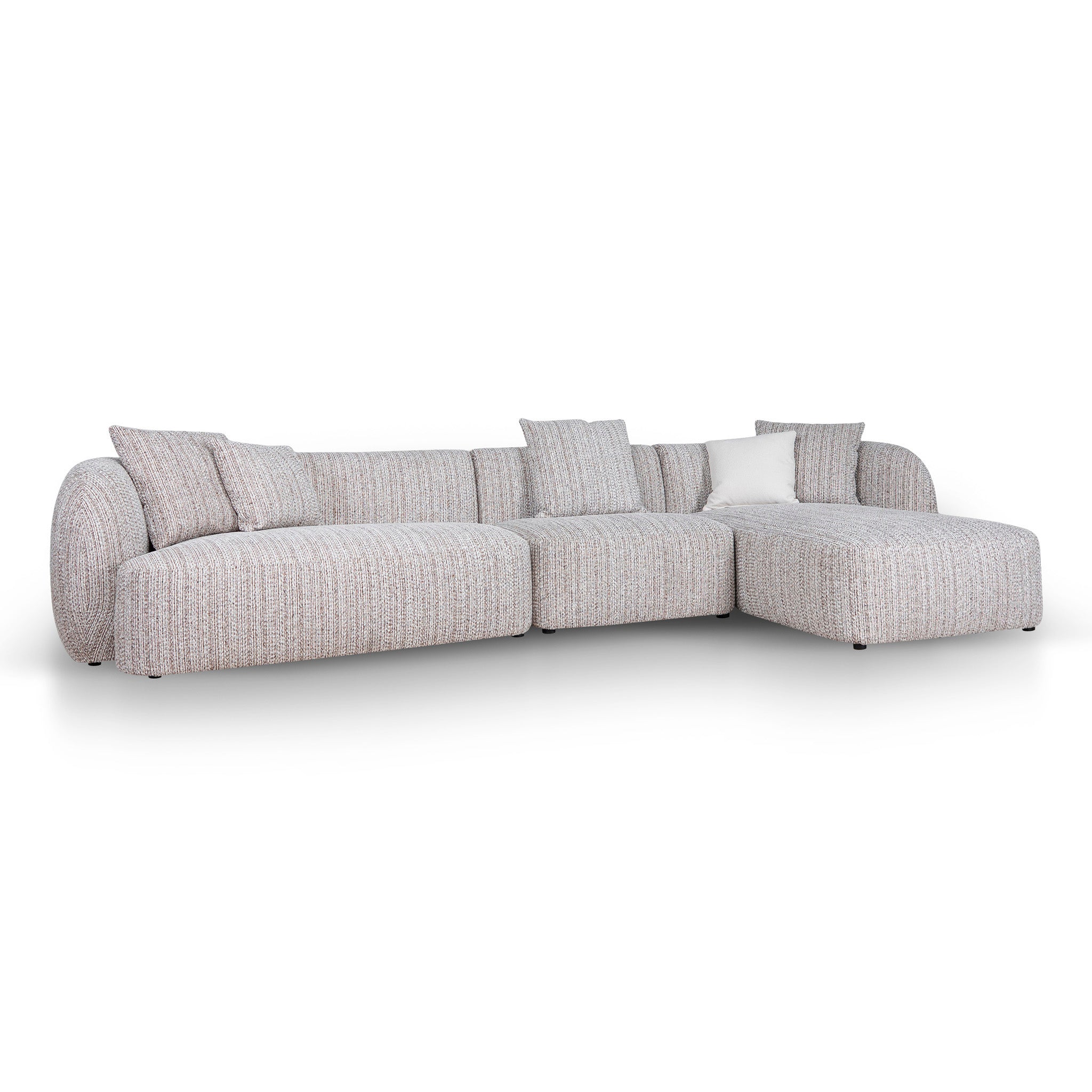 Art Design Gallery 26 4 Seater Right Chaise Sofa – Plush Spec Brown