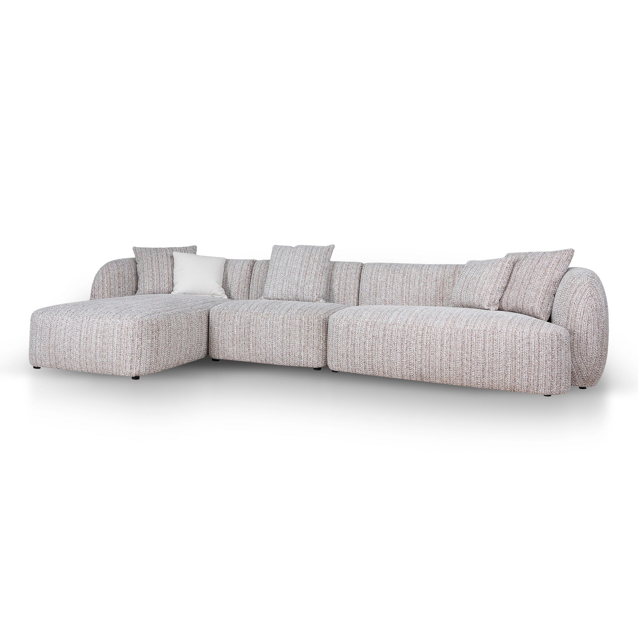 Art Design Gallery 25 4 Seater Left Chaise Sofa – Plush Spec Brown
